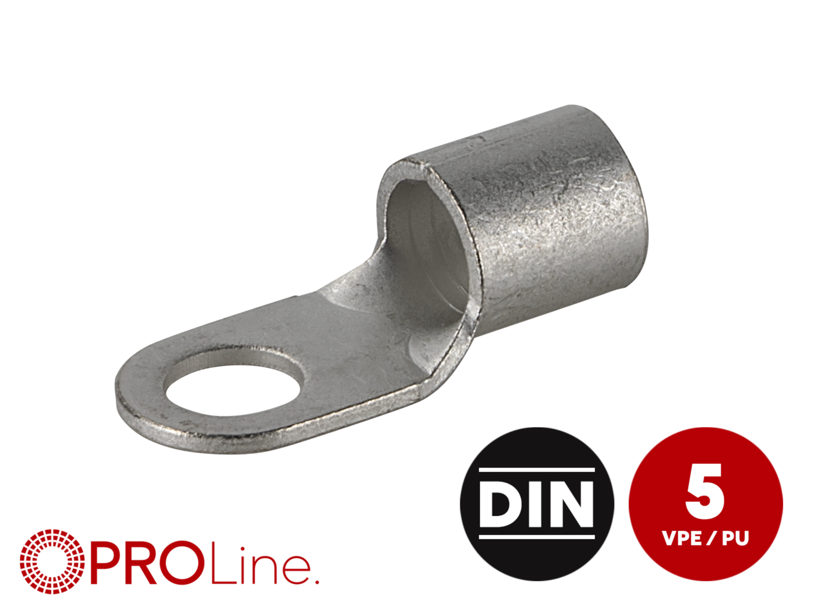 Ringkabelschuh 50mm²/10,5mm M10 unisoliert 5 Stück