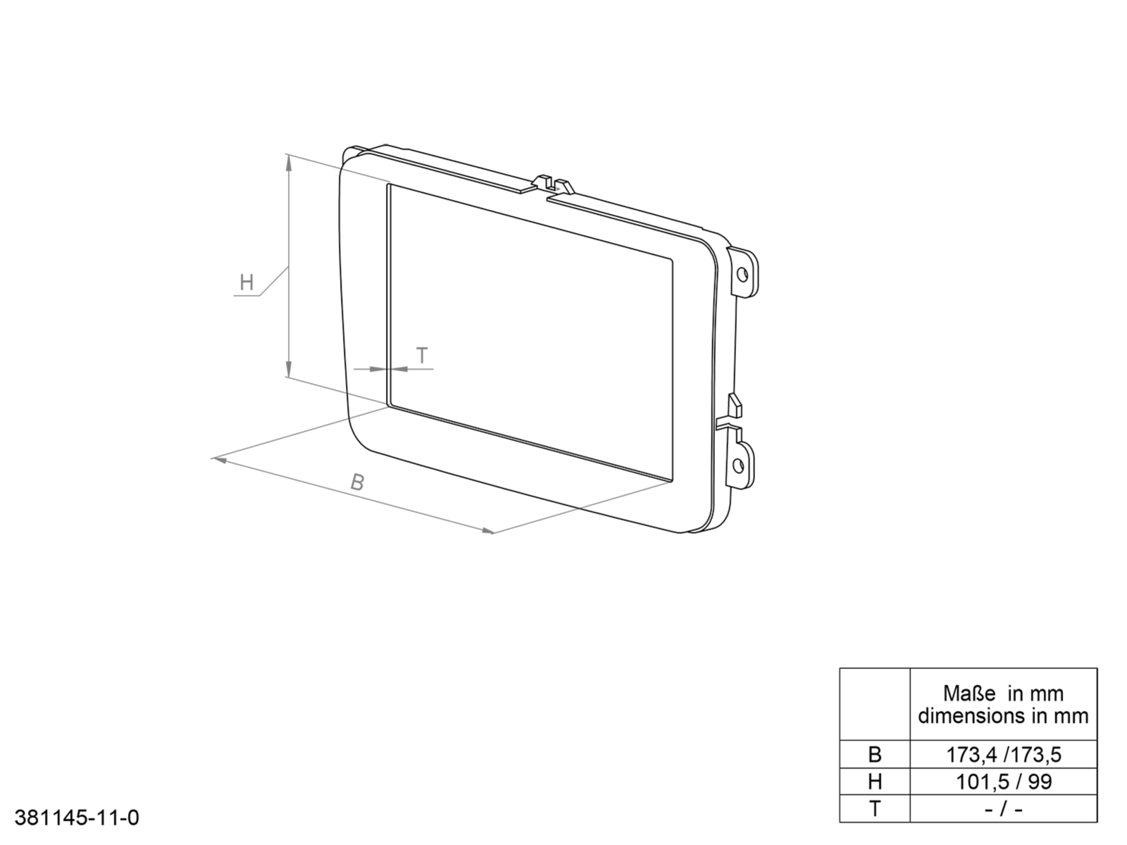 2-DIN Radioblende Dodge Caliber/Jeep Compass/Patriot