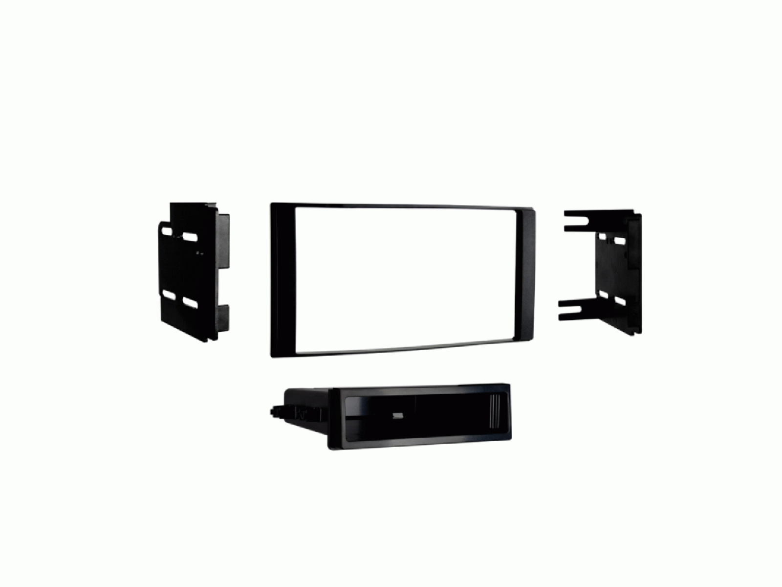 2-DIN Radioblende mit Fach Nissan Micra/Note/Versa schwarz