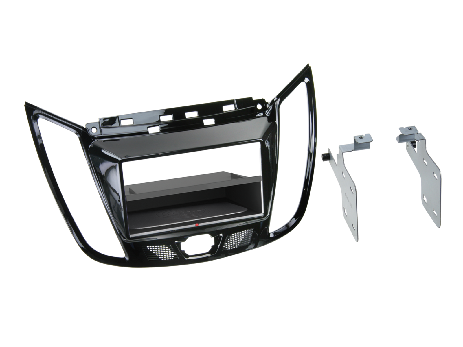 2-DIN Radioblende INBAY® Ford C-MAX/Kuga Klavierlack schwarz