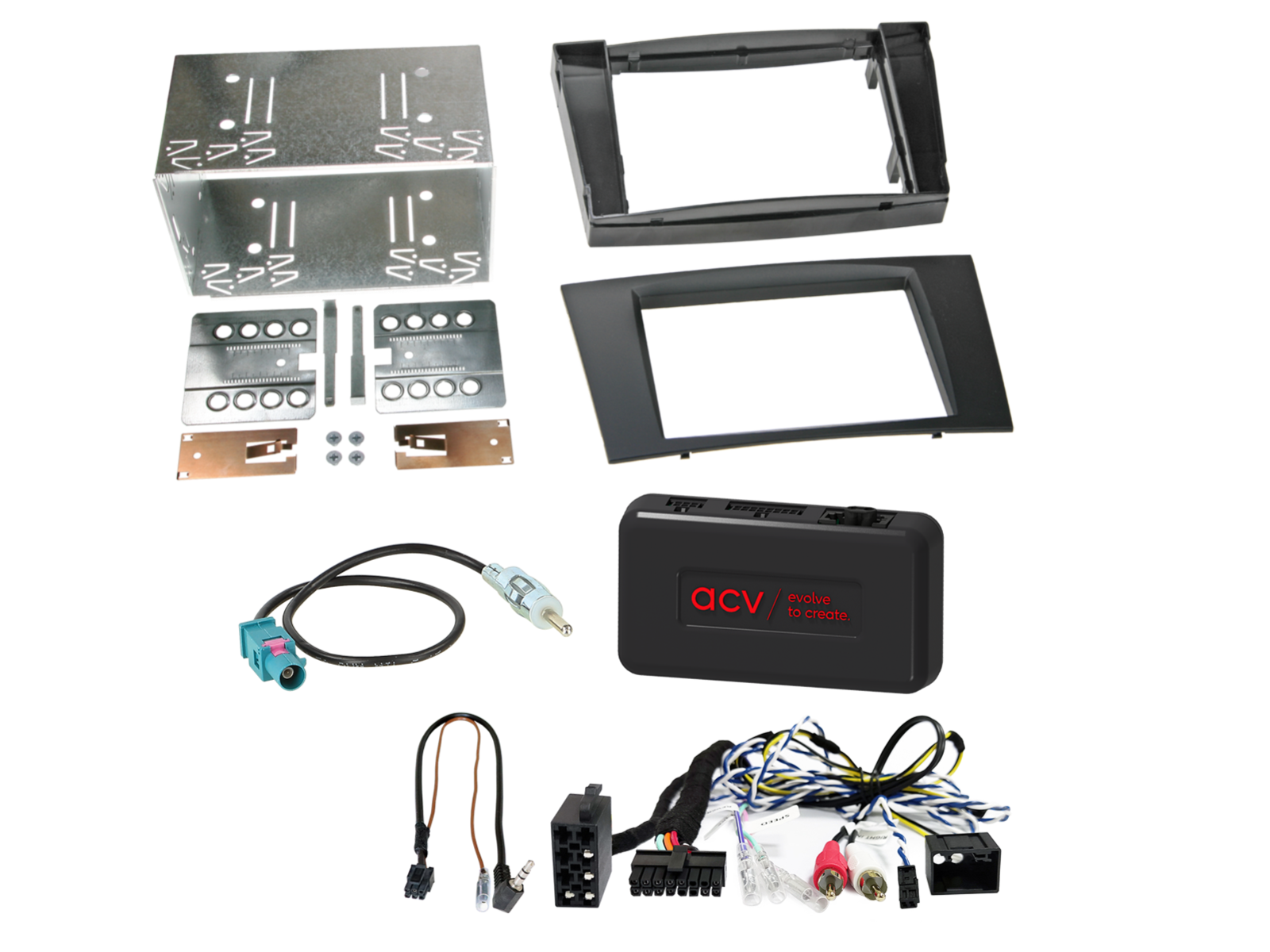 2-DIN Kit Mercedes CLS(C219)/E-Klasse(W211) LFB/Antenne/Amp