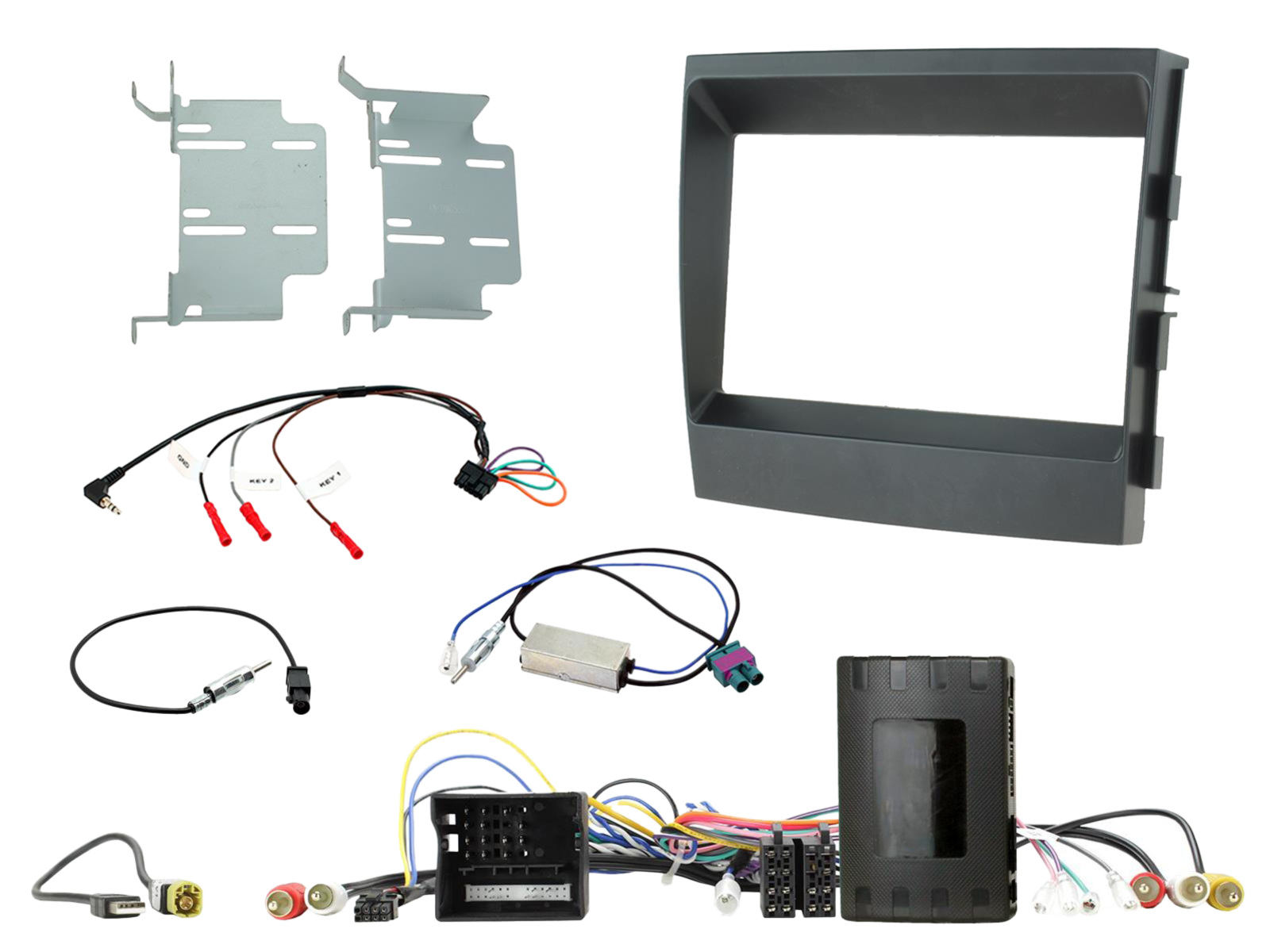 2-DIN Kit Porsche Panamera 2009-2016 Infodapter/Amp schwarz