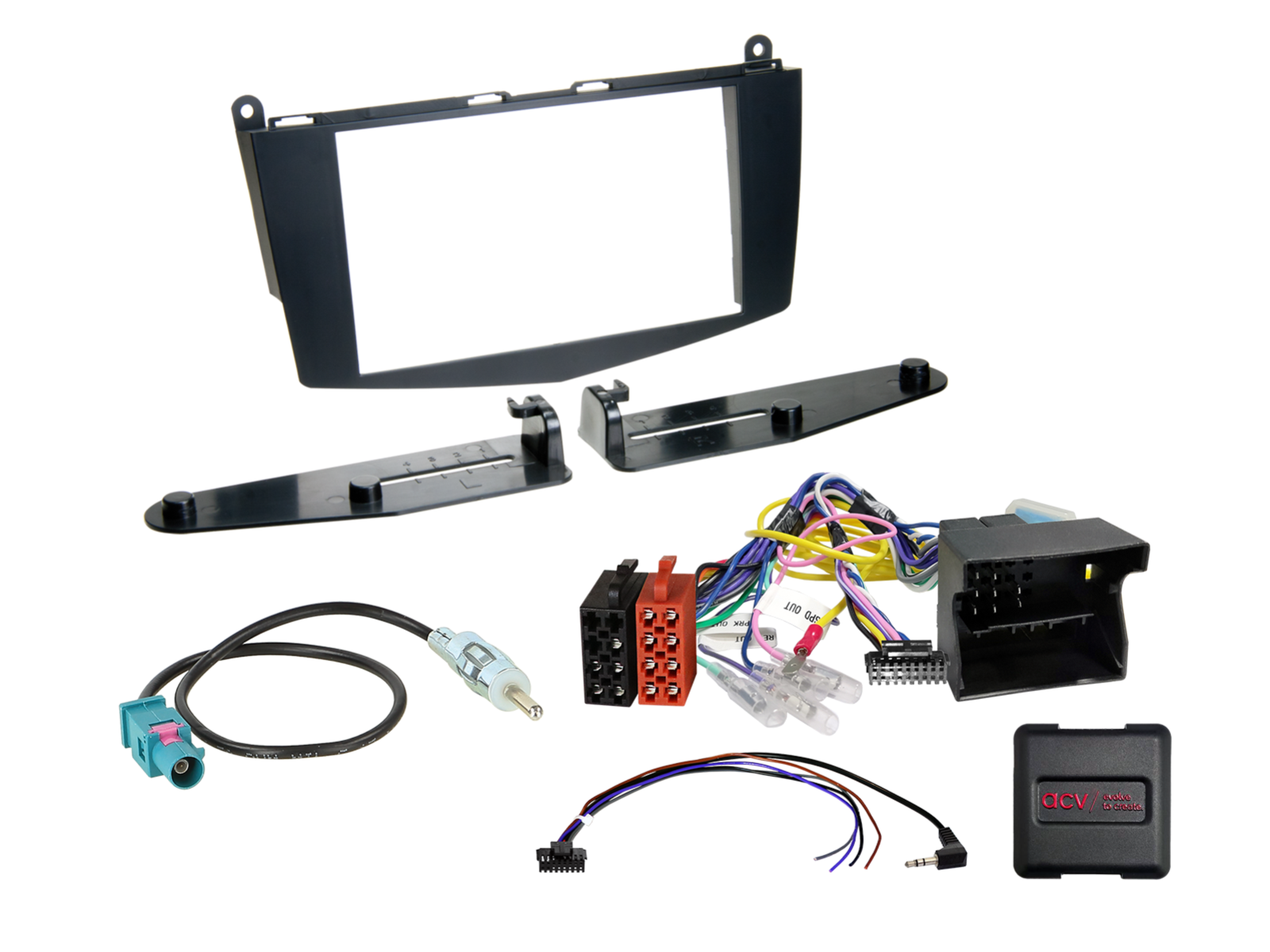 2-DIN Kit  Mercedes C-Klasse 2007-2011 LFB/Antenne