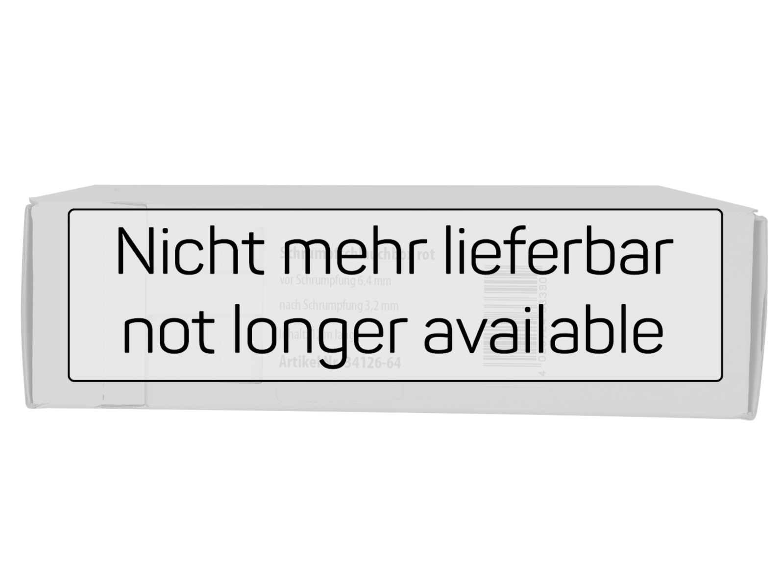 Schrumpfschlauch rot Ø 6,4 mm nicht mehr lieferbar