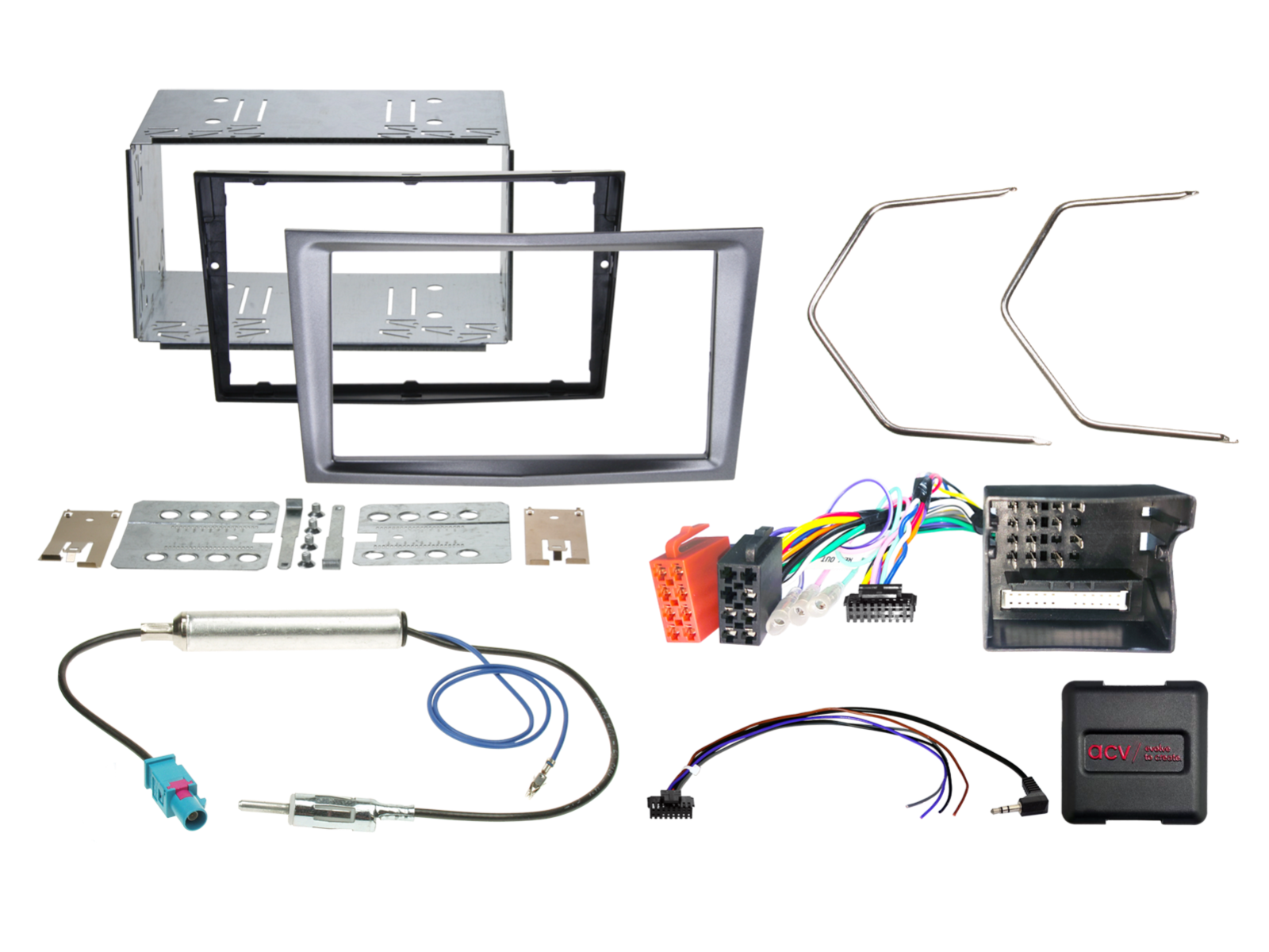2-DIN Kit Opel Fahrzeuge charcoal metallic LFB/Antenne