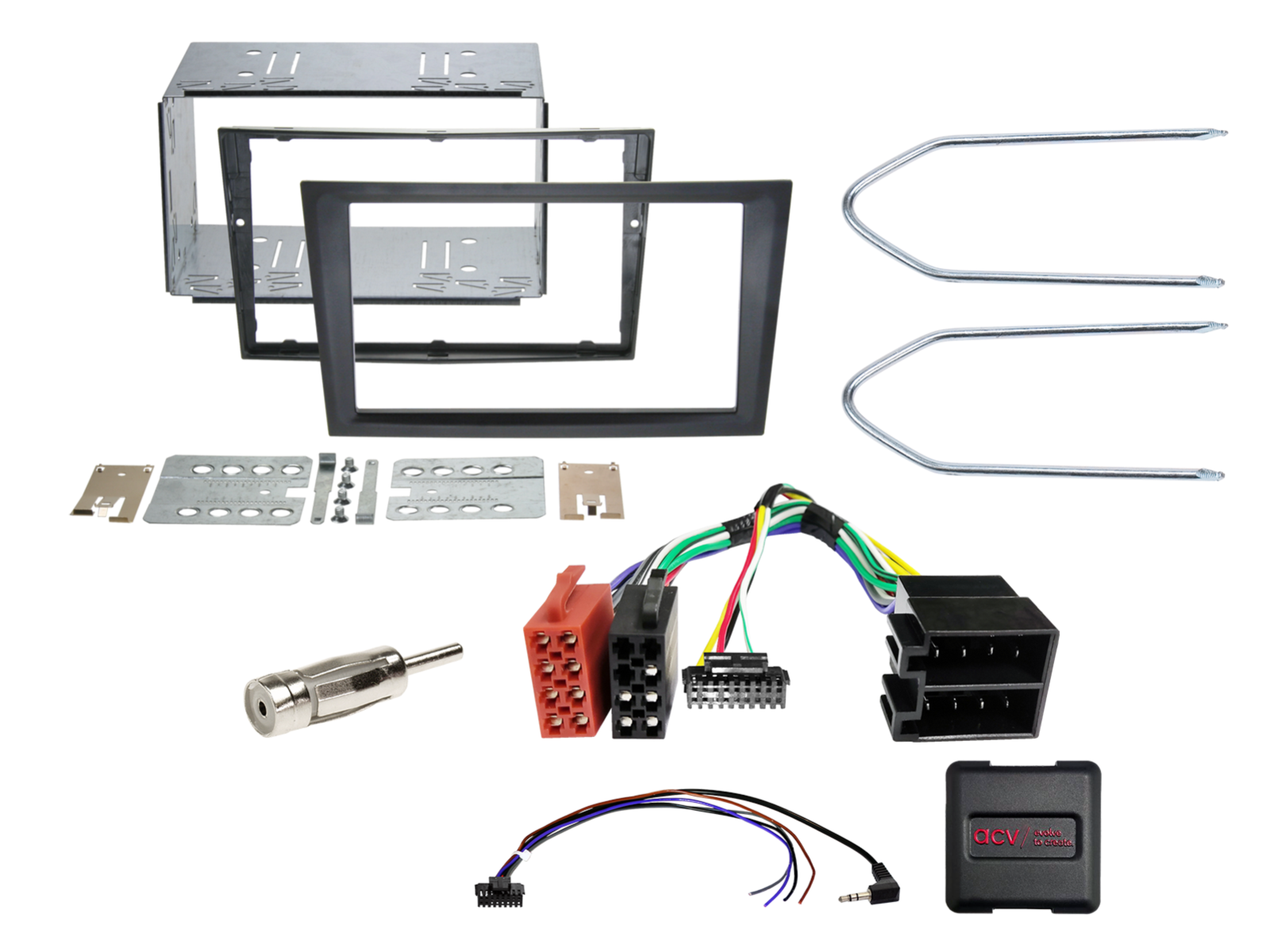 2-DIN Kit Opel Fahrzeuge schwarz LFB analog/Antenne