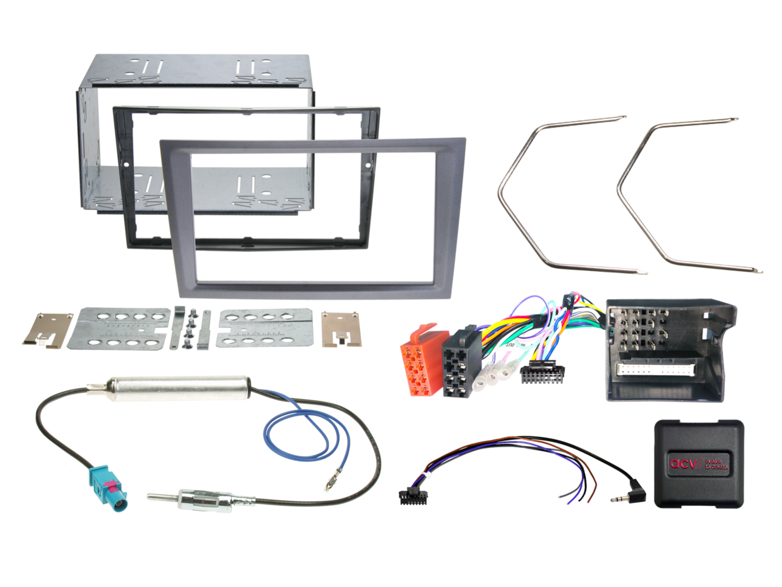 2-DIN Kit Opel Fahrzeuge charcoal LFB CAN Bus/Antenne
