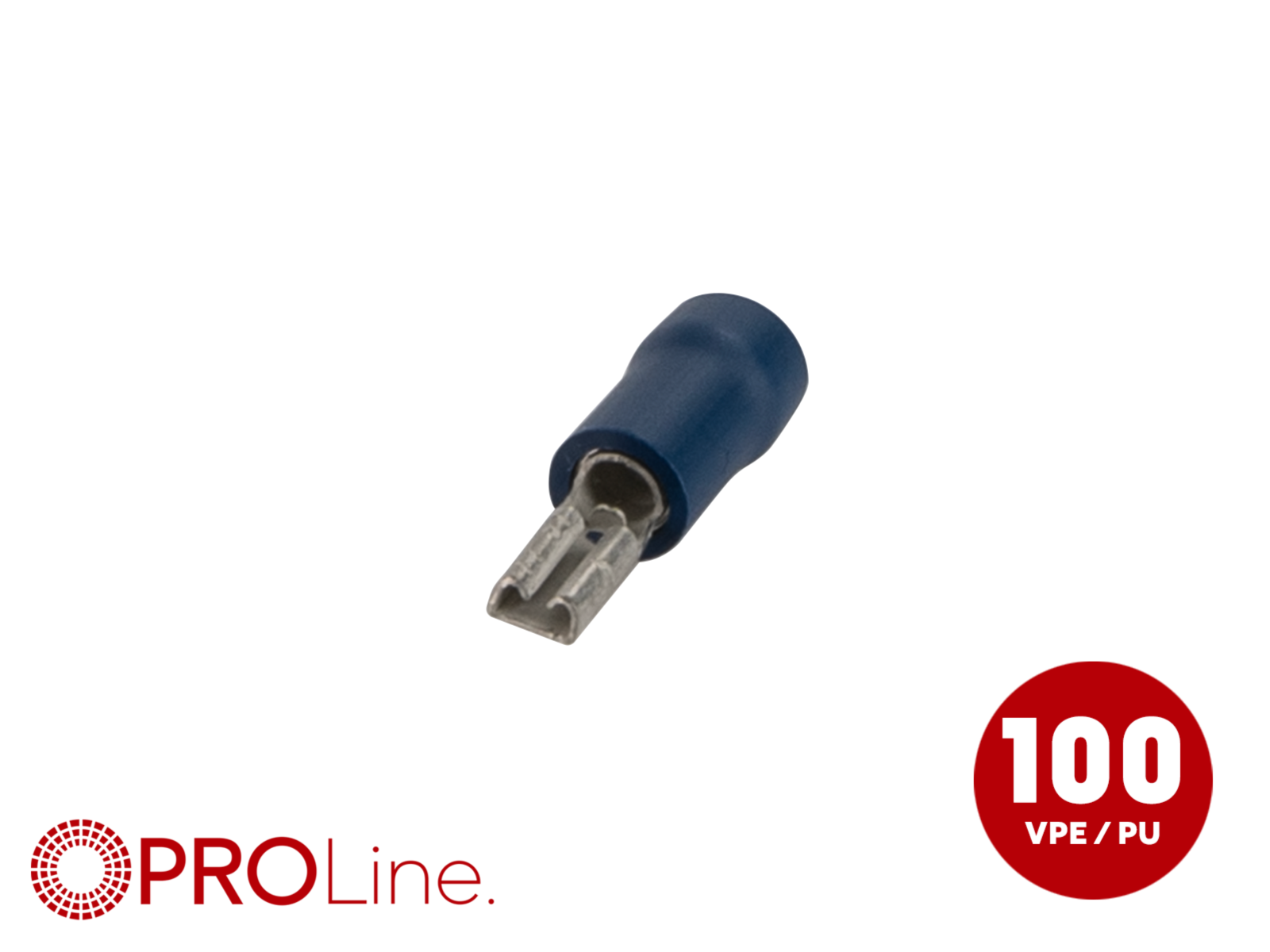 Flachsteckhülse(f) 1,5mm²-2,5mm²/2,8mm blau ST 100 Stück