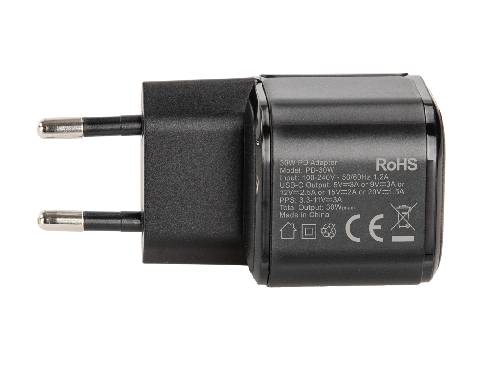 INBAY 30W USB-C Ladegerät – 100–220V, Power Delivery