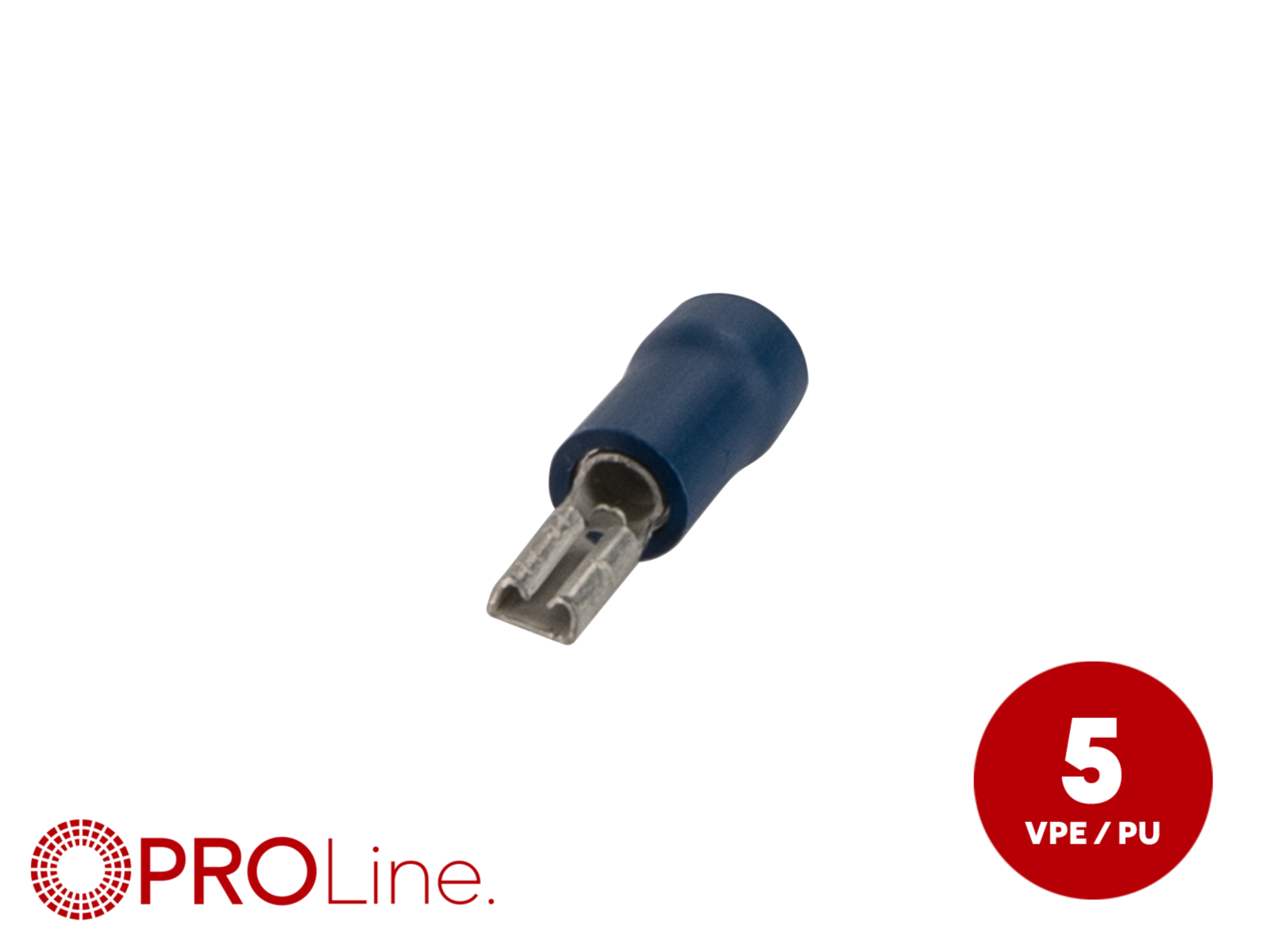 Flachsteckhülse(f) 1,5mm²-2,5mm²/2,8mm blau ST 5 Stück