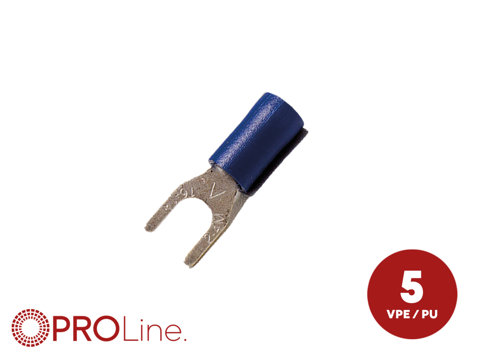 Gabelkabelschuh 1,5mm²-2,5mm²/4,4mm blau ST 5 Stück