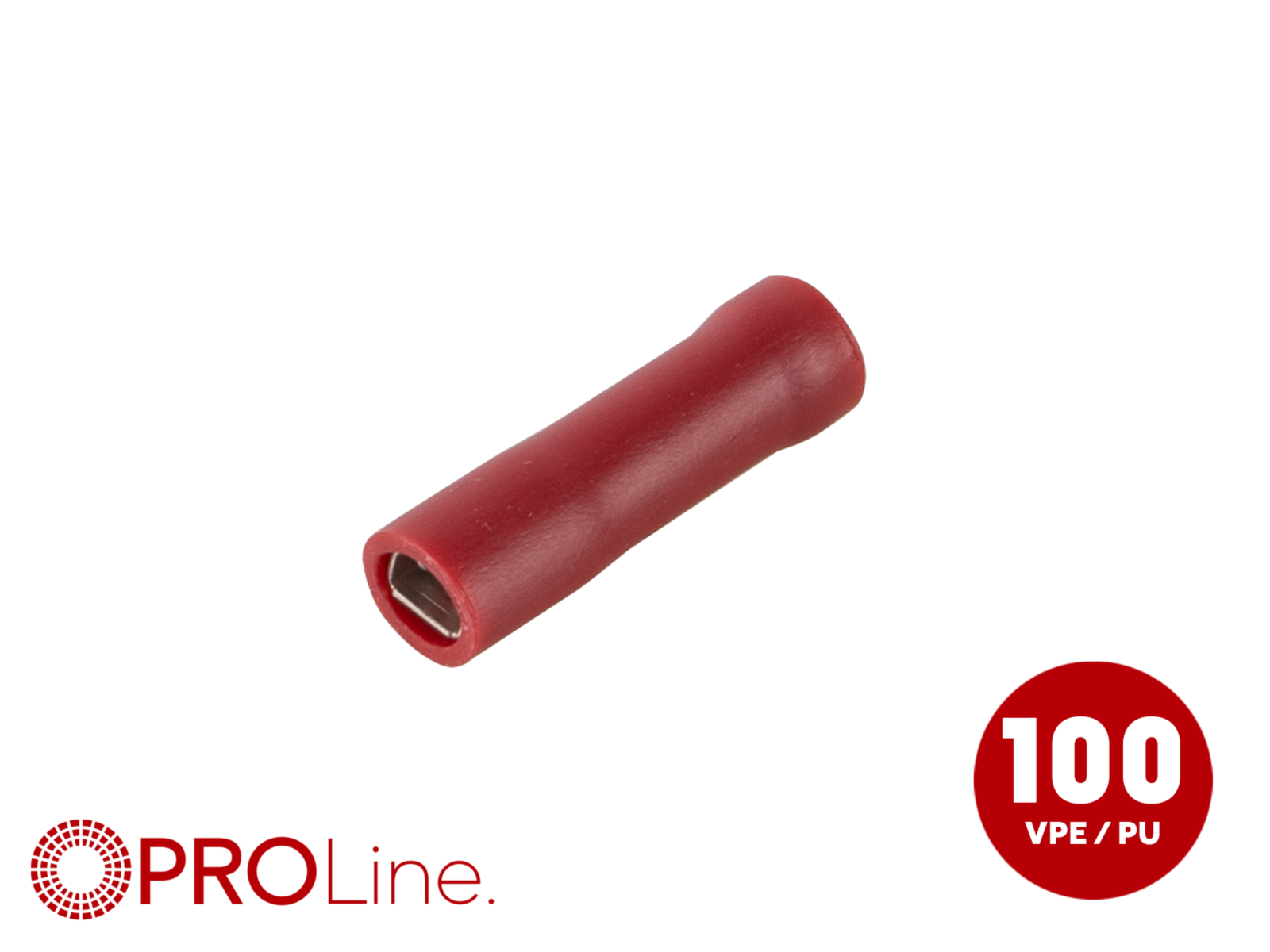 Flachsteckhülse(f) 0,5mm²-1,5mm²/2,8mm rot STVI 100 Stück