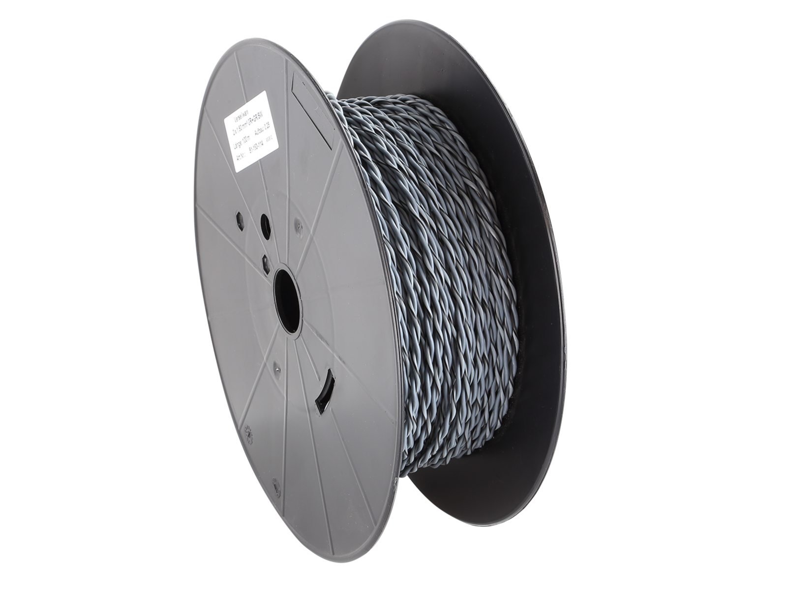 Lautsprecherkabel verdrillt 2x1.50mm² grau/grau-schwarz 100m