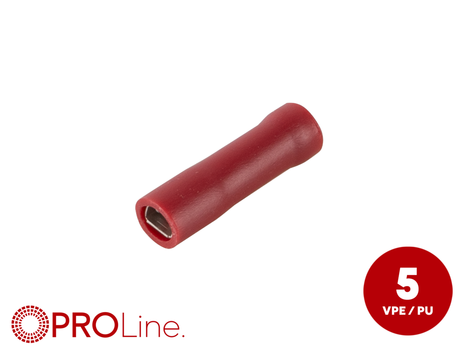 Flachsteckhülse(f) 0,5mm²-1,5mm²/2,8mm rot STVI 5 Stück