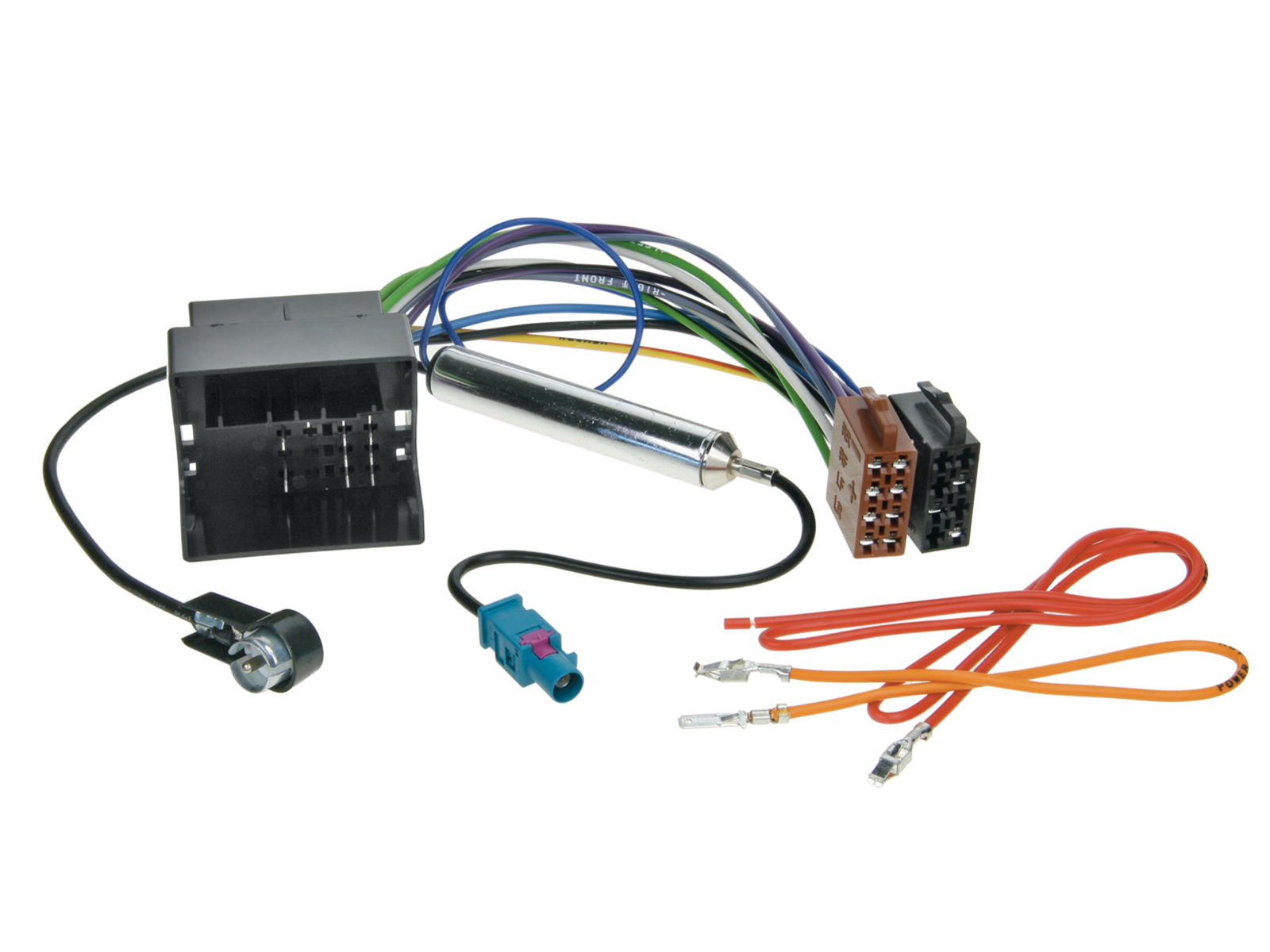 ISO Adapterkabel Audi/Seat/Skoda/VW Quadlock/Fakra>ISO lose