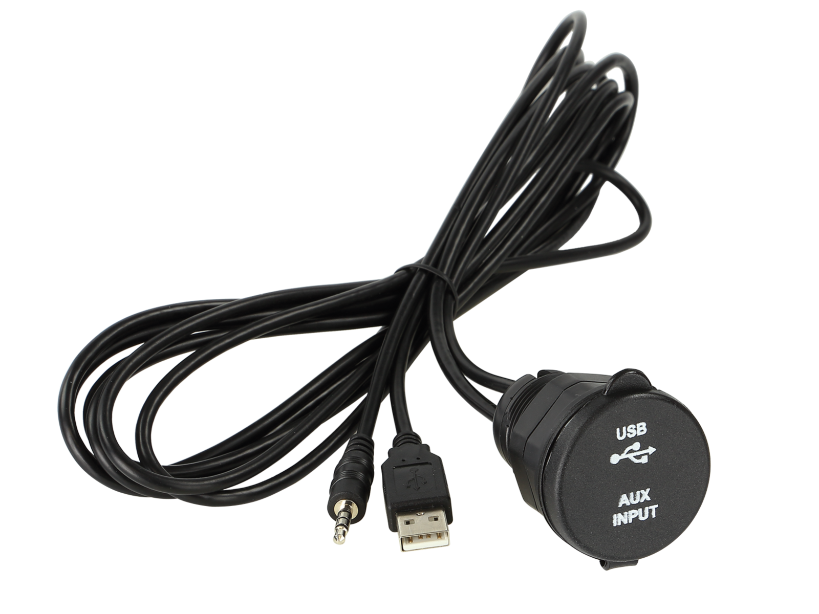 USB/AUX Einbaubuchse USB-A/Klinke spritzwassergeschützt