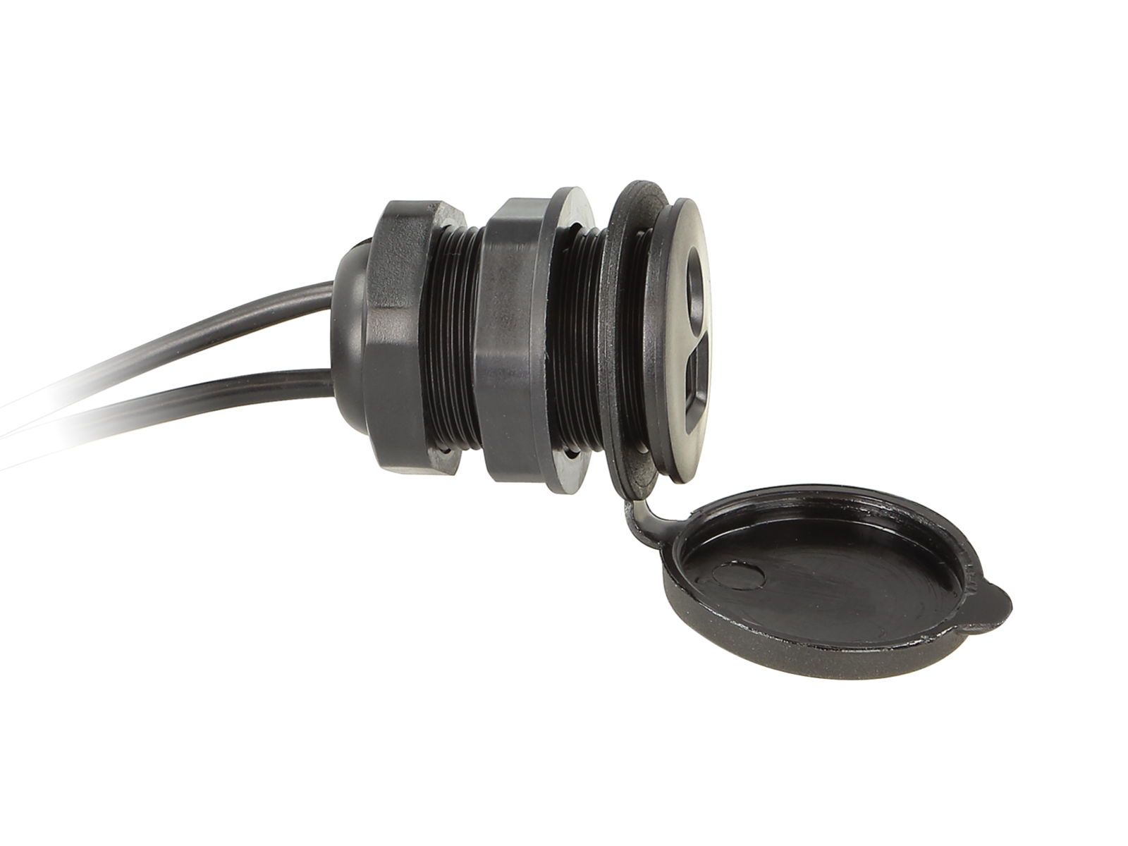 USB/AUX Einbaubuchse USB-A/Klinke spritzwassergeschützt