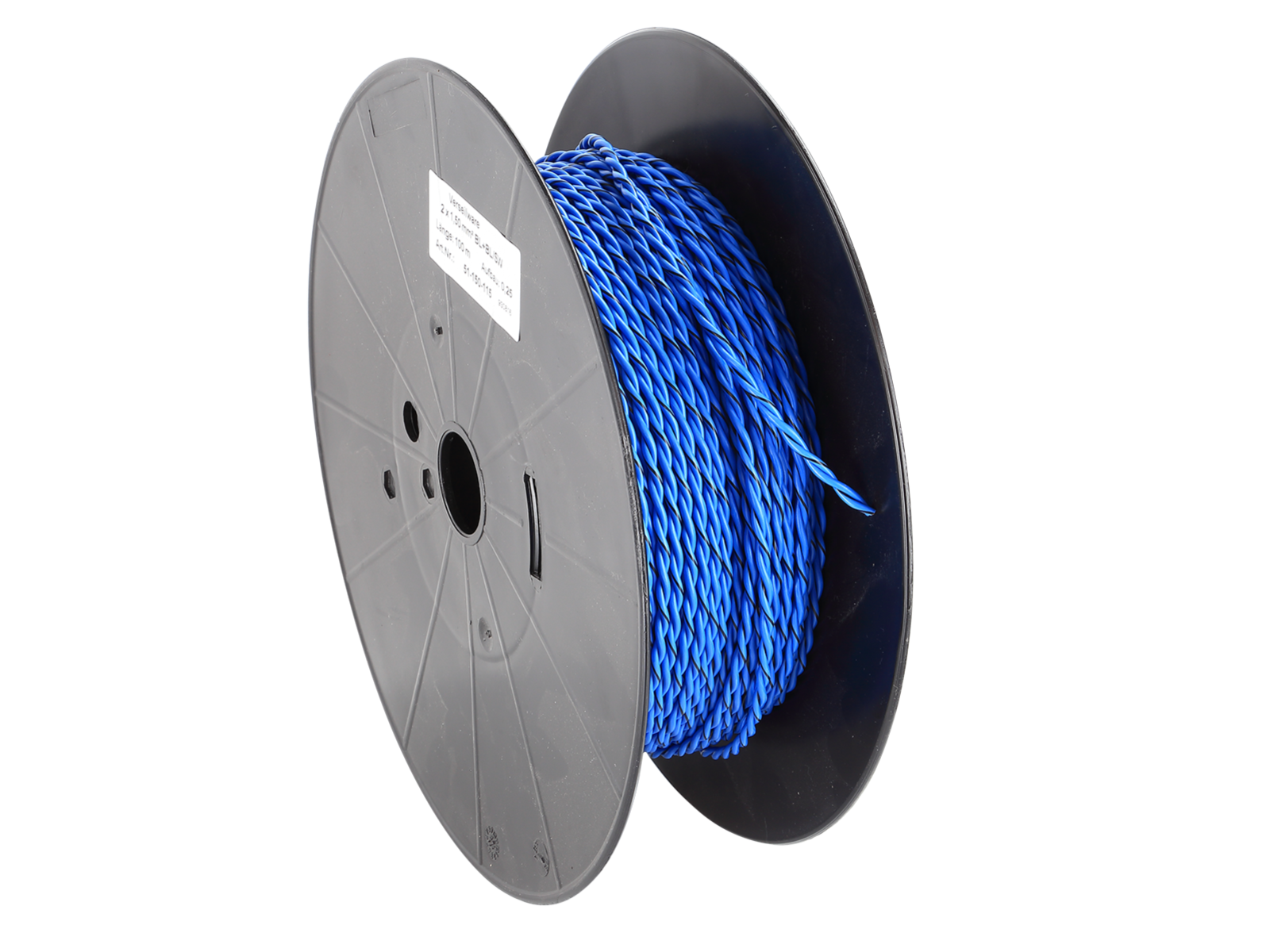 Lautsprecherkabel verdrillt 2x1.50mm² blau/blau-schwarz 100m