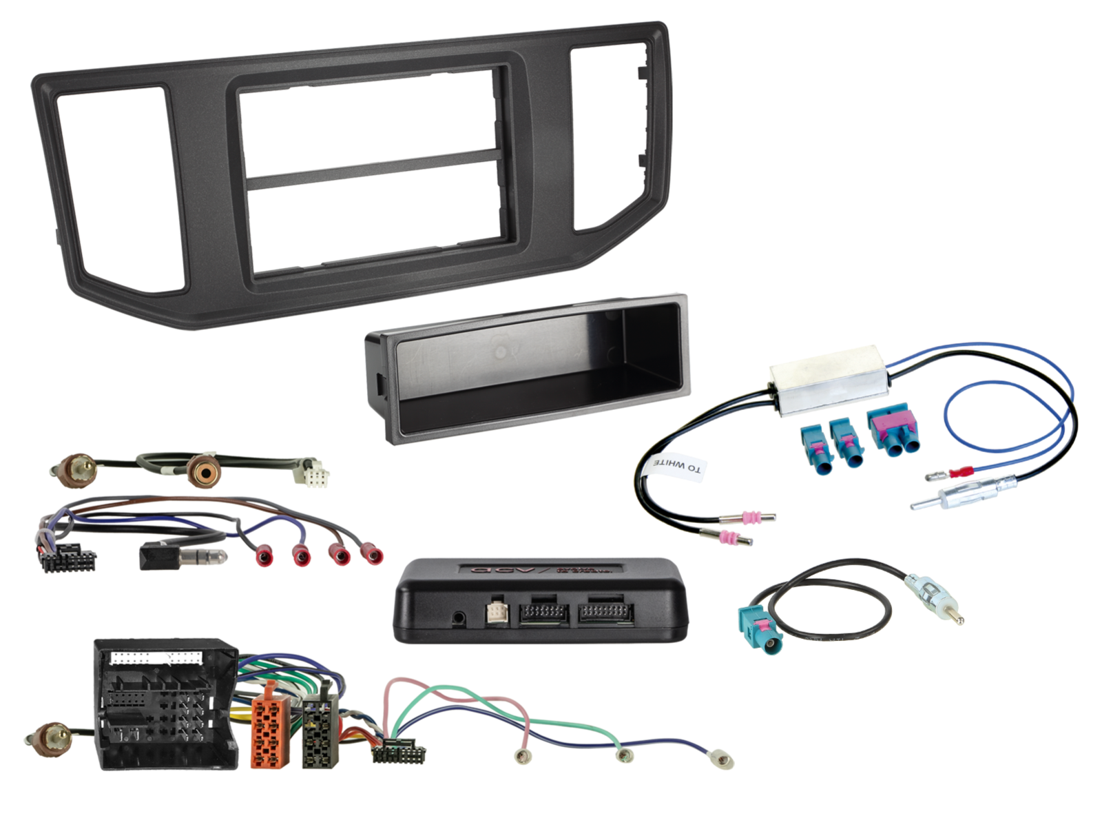2-DIN Kit mit Fach MAN TGE/VW Crafter/California i-dapter