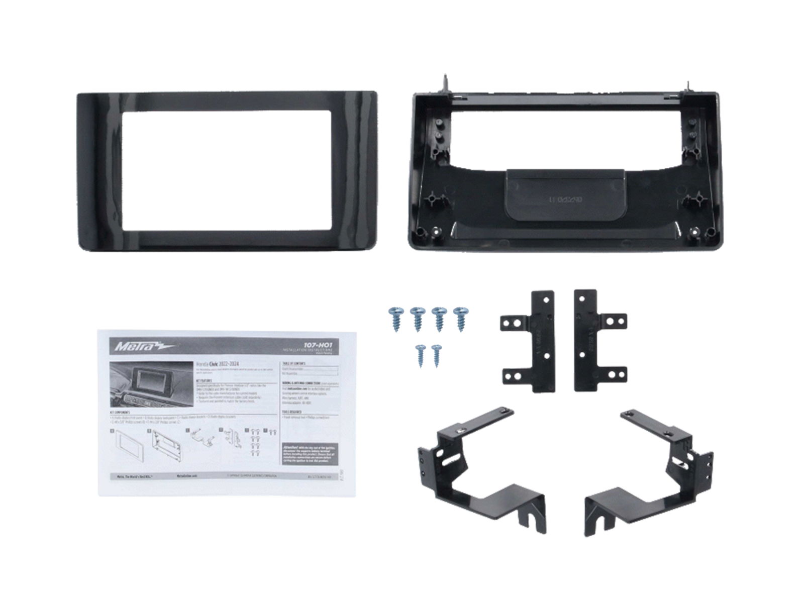 2-DIN Radioblende Honda Civic(FE10) 10/2022-2025 schwarz