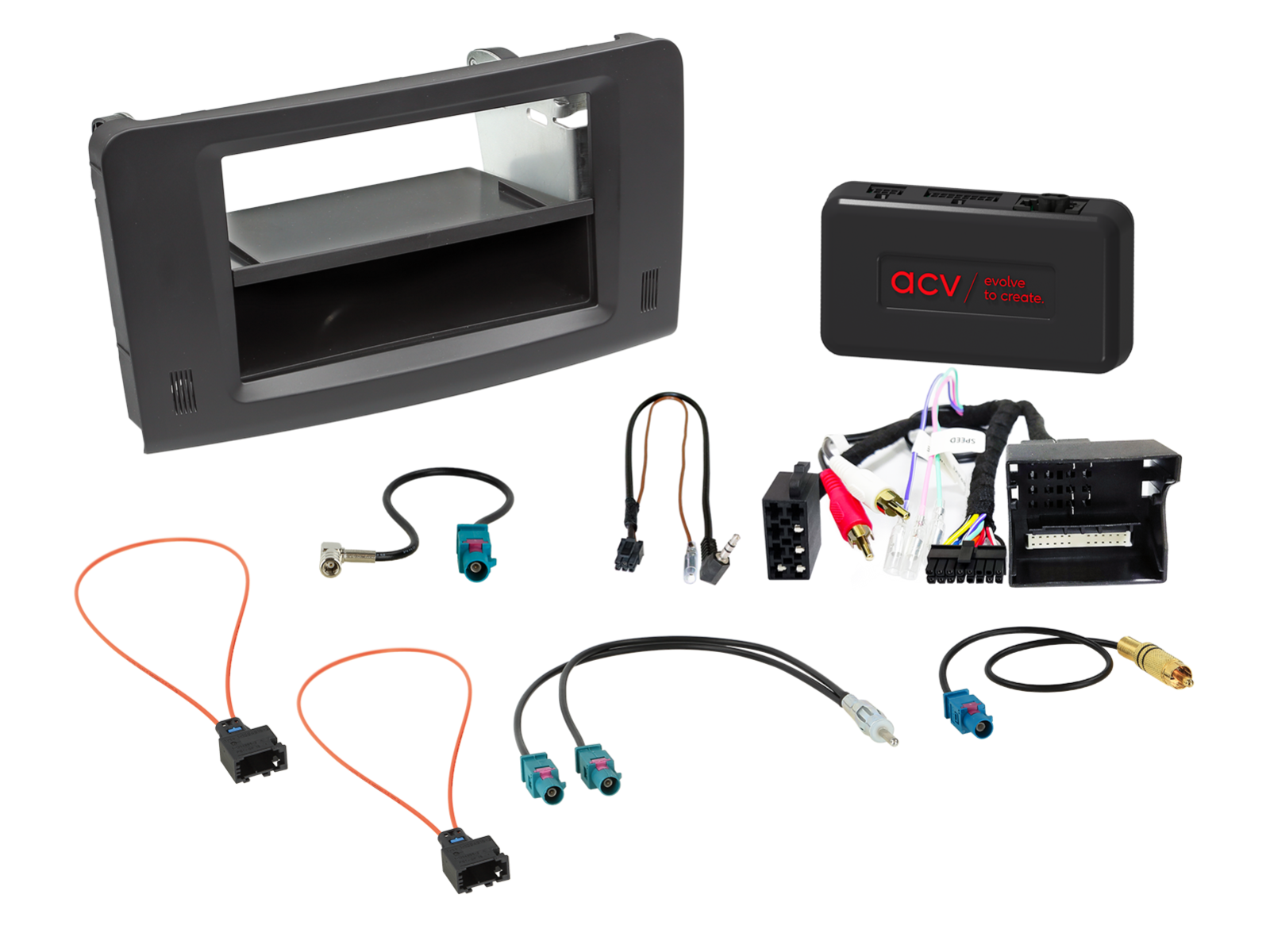 2-DIN Kit mit Fach Mercedes M-Klasse/GL-Klasse LFB/Amp