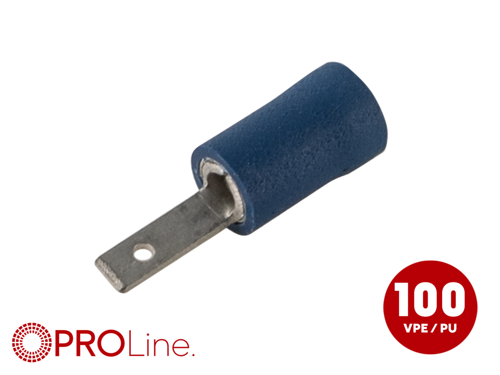 Flachstecker(m) 1,5mm²-2,5mm²/2,8mm blau ST 100 Stück
