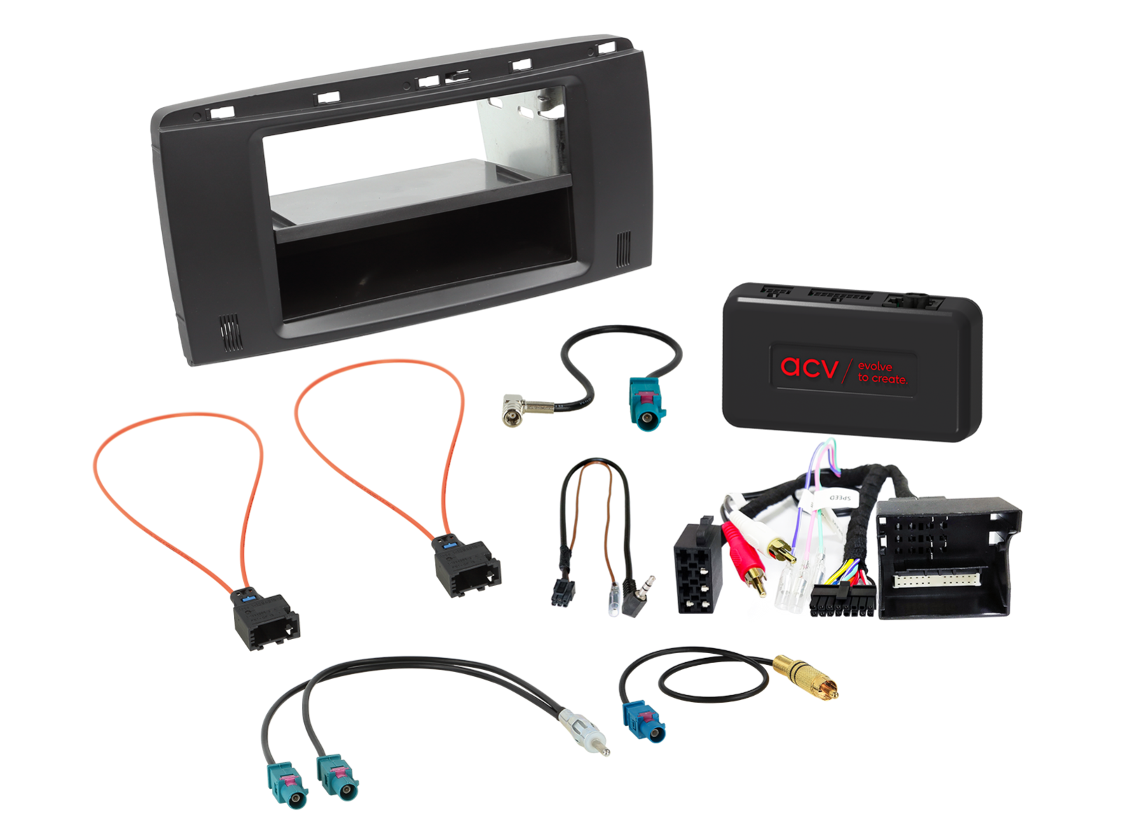 2-DIN Kit mit Fach Mercedes R-Klasse 2005-2010 LFB/Amp
