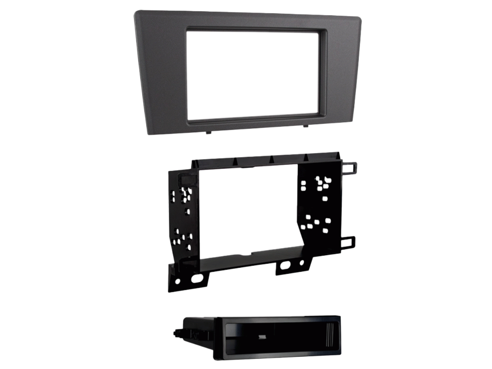 2-DIN Radioblende mit Fach Volvo S60/V70/XC70 grau