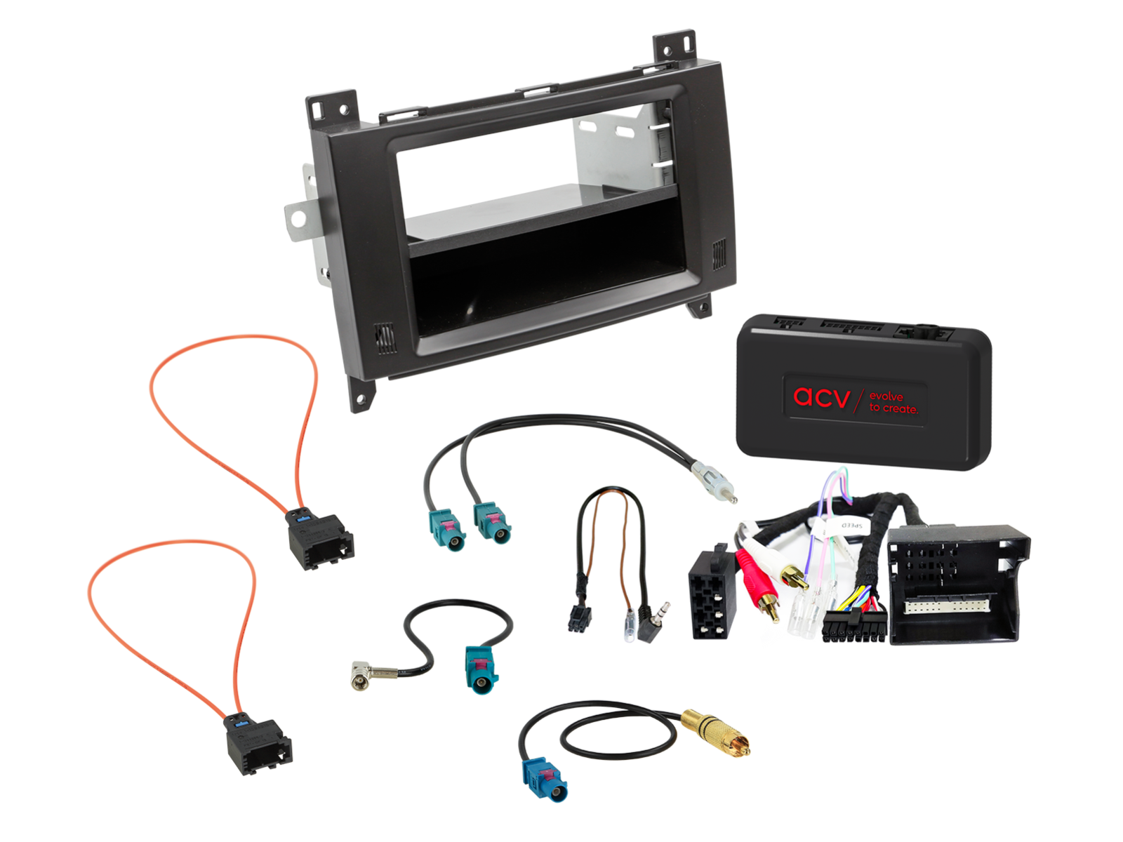 2-DIN Kit mit Fach Mercedes Vito/Viano 42x LFB/Antenne/Amp
