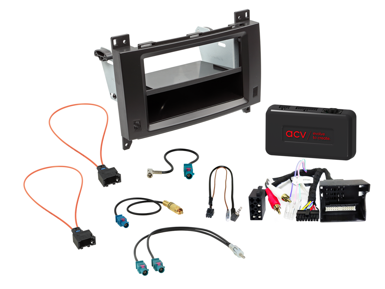 2-DIN Kit mit Fach Mercedes A-Klasse/B-Klasse LFB/Amp