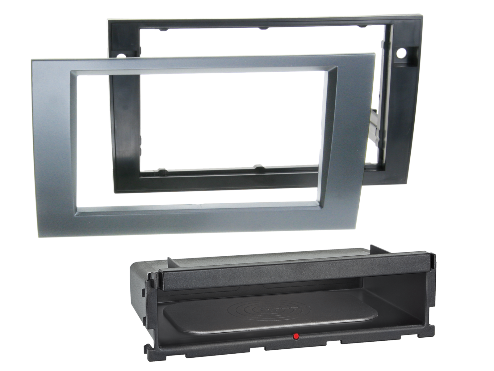 2-DIN Radioblende INBAY® Audi A4(8E)/Seat Exeo anthrazit