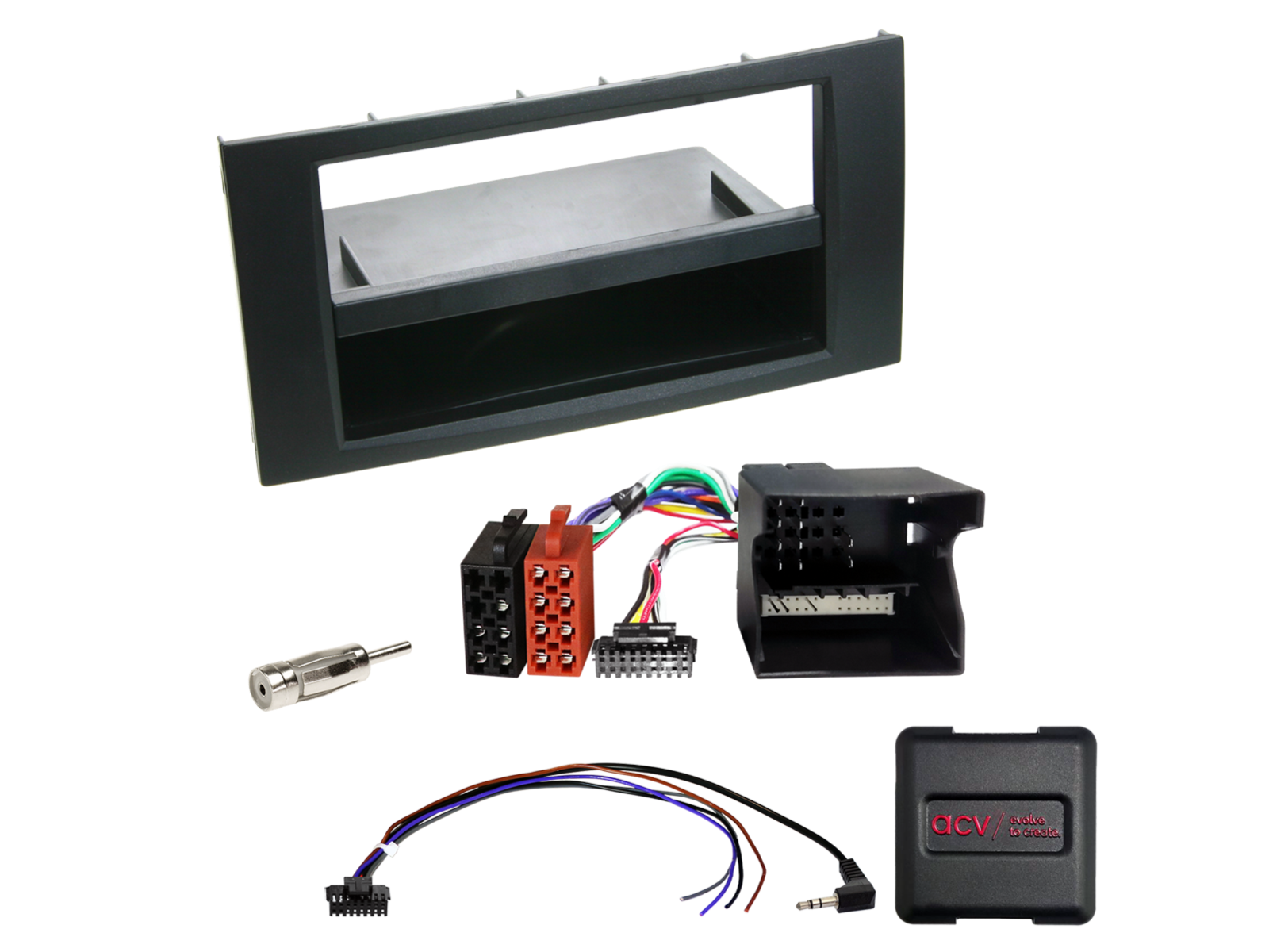 2-DIN Kit mit Fach Ford Fahrzeuge LFB/analog/Antenne