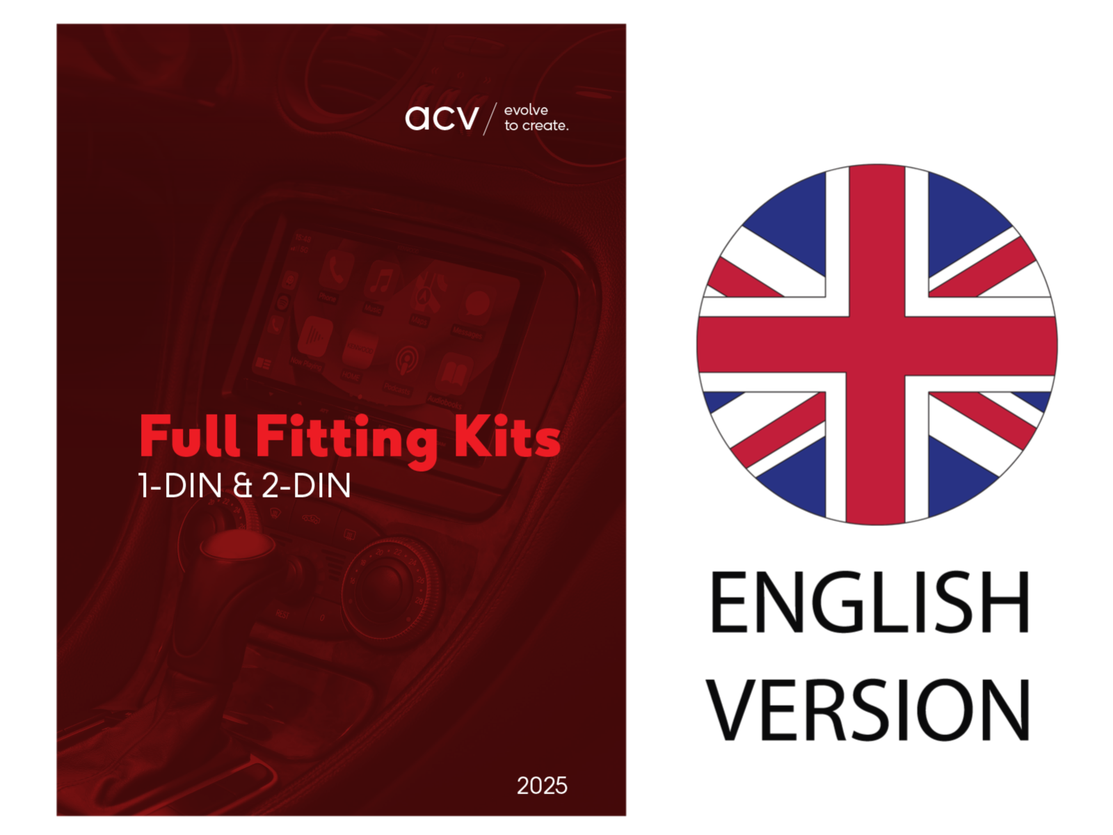 acv 1-DIN/2-DIN Radioeinbaukits Broschüre englisch