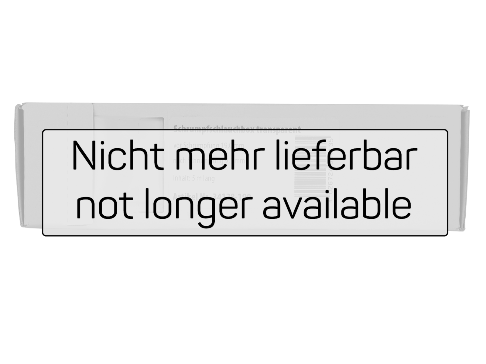 Schrumpfschlauch transparent Ø 19,0 mm nicht mehr lieferbar