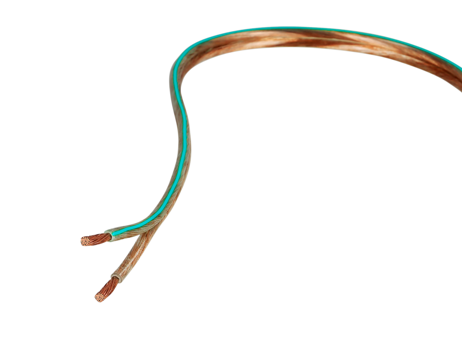 Lautsprecherkabel 2x1.50mm² transparent/mint Meterware