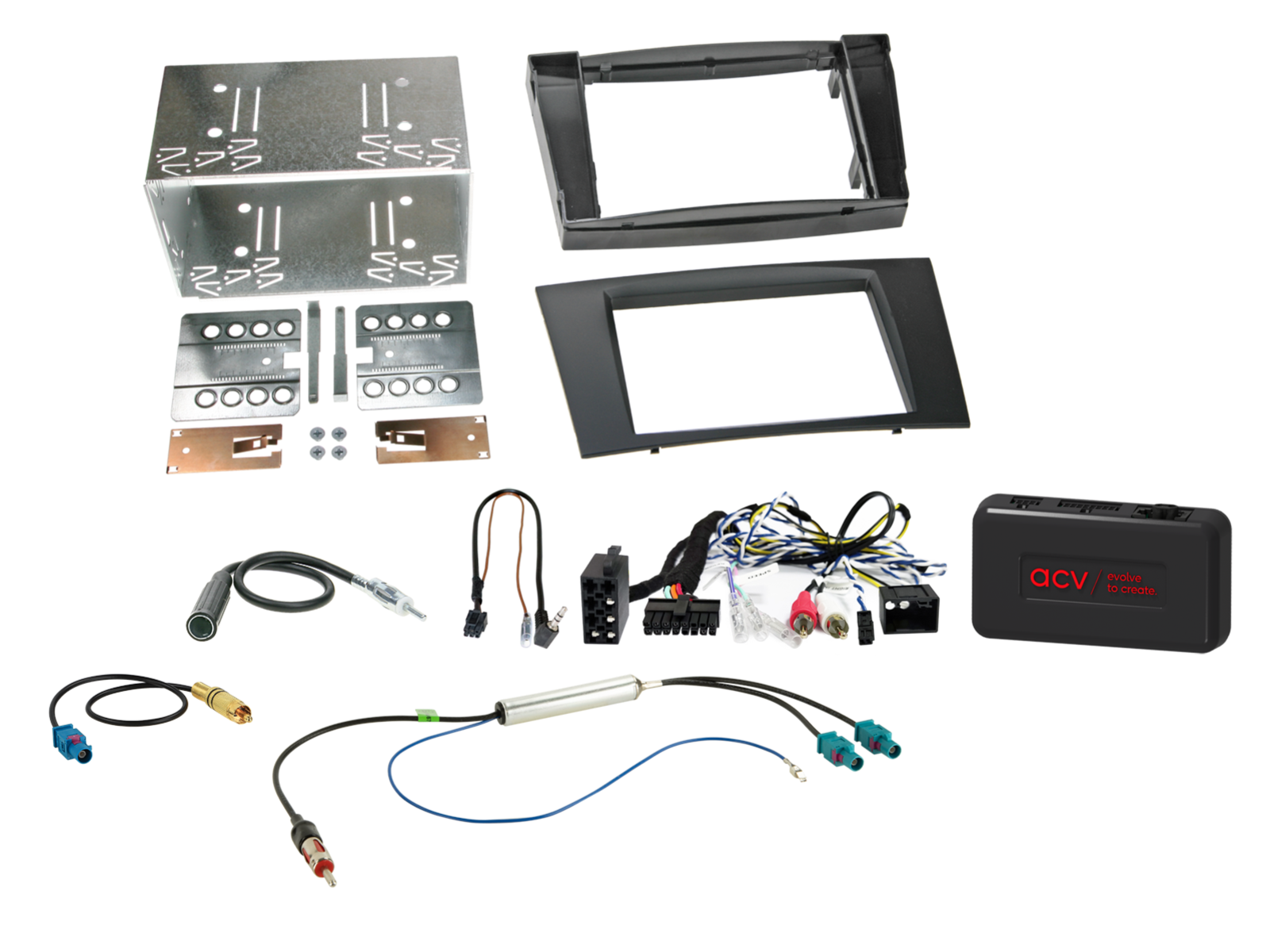 2-DIN Kit Mercedes CLS(C219)/E-Klasse(W211) LFB/Antenne/Amp