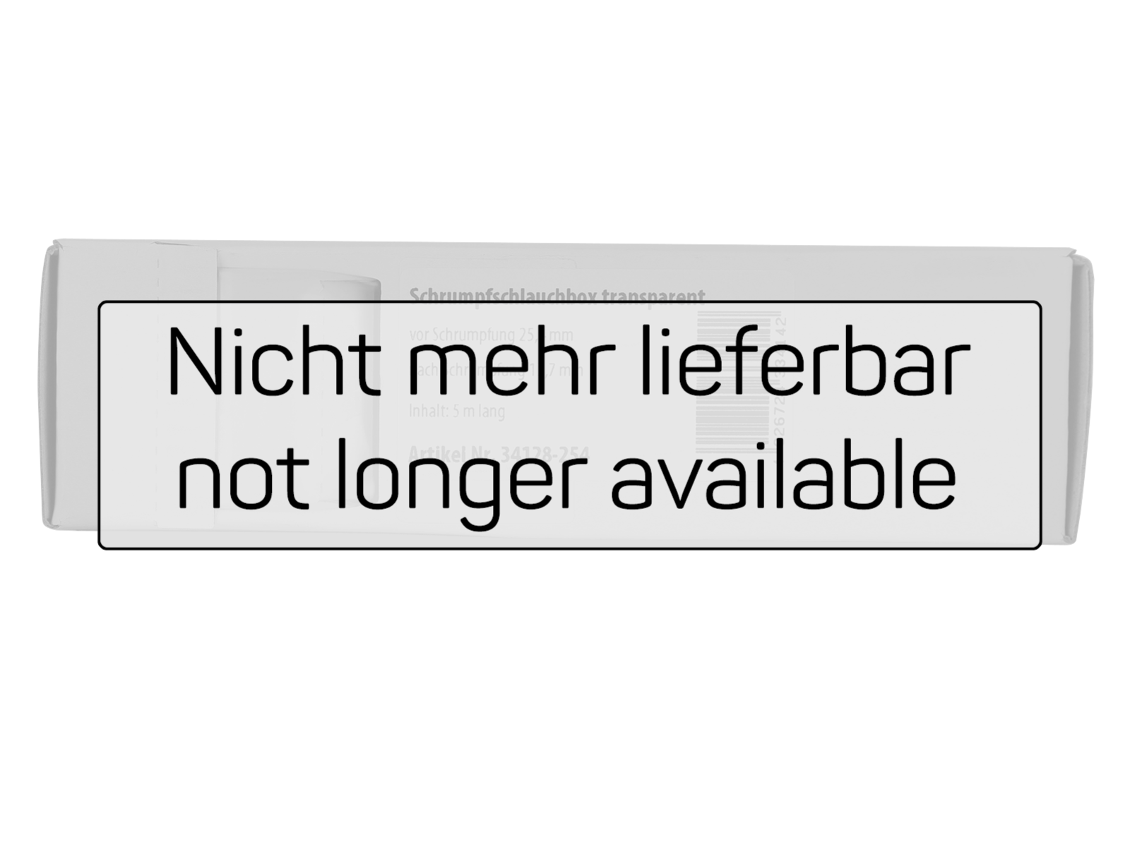 Schrumpfschlauch transparent Ø 25,4 mm nicht mehr lieferbar