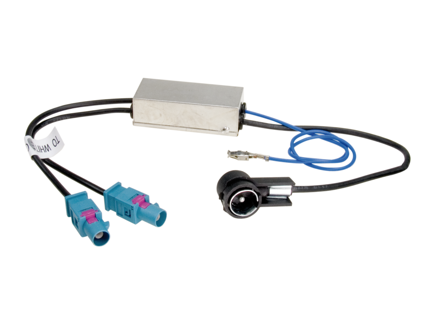 Antennenadapter Fakra(m)(x2)>ISO(m) 12V Phantom lose