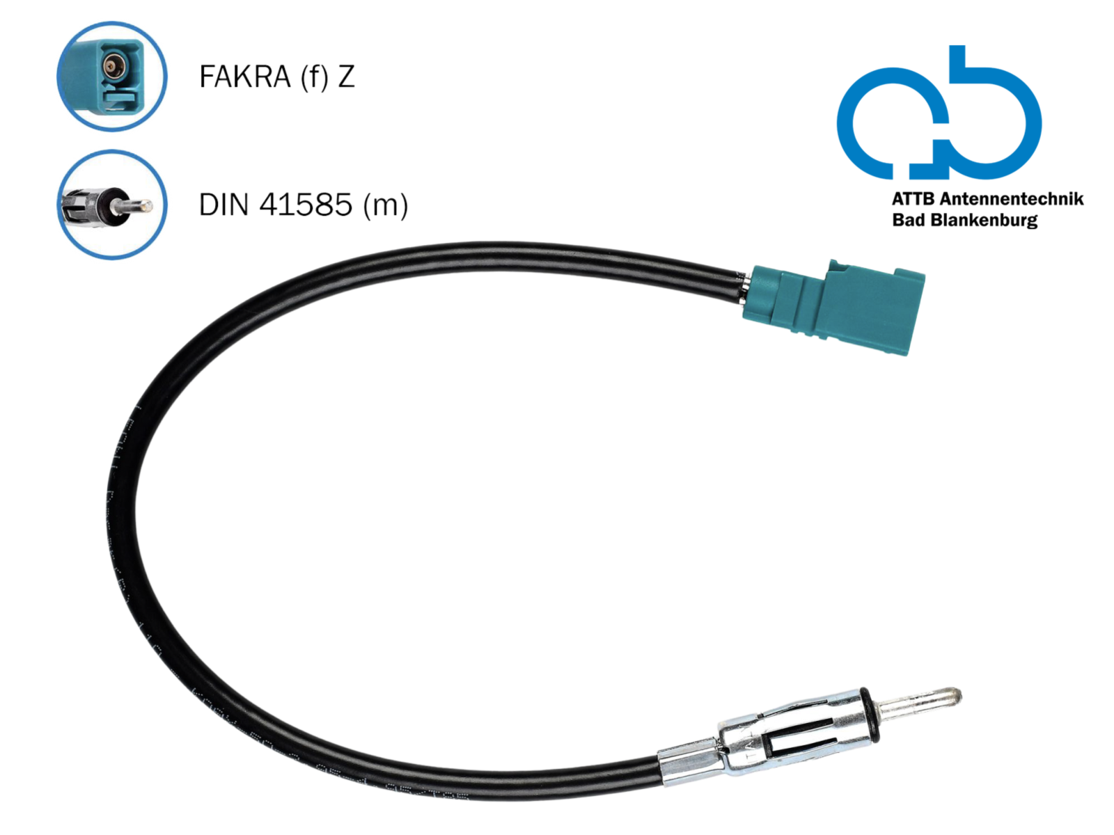 Antennenadapter Fakra Z(f)>DIN(m) 30cm ATTB