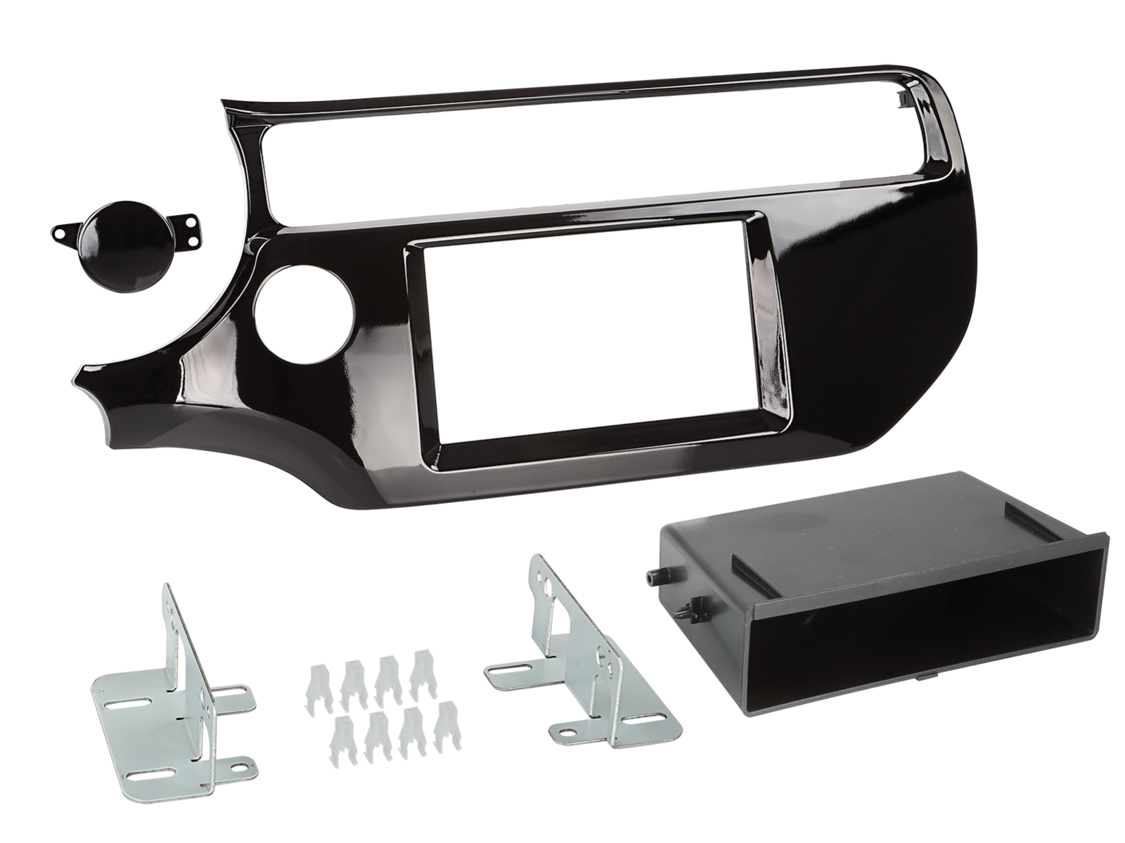 2-DIN RB mit Fach Kia Rio 03/2015-> Klavierlack schwarz