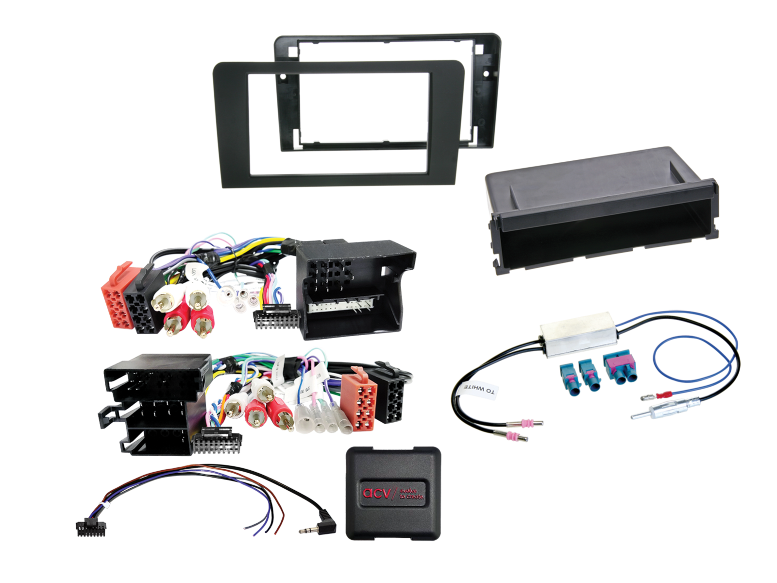 2-DIN Kit mit Fach Audi A3(8P) 2003-2013 LFB/Antenne/Amp