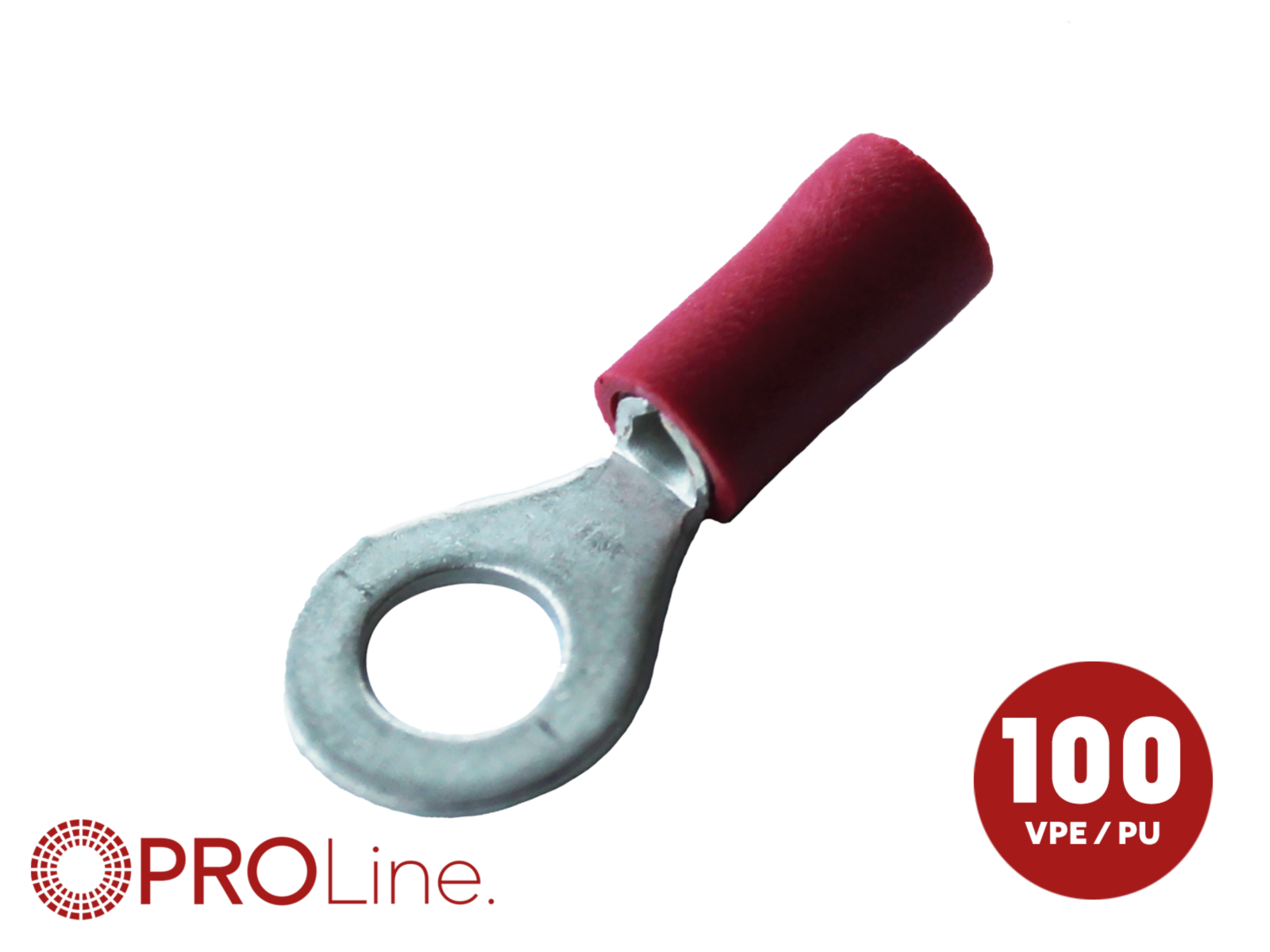Ringkabelschuh 0,5mm²-1,5mm²/6,4mm rot ST 100 Stück