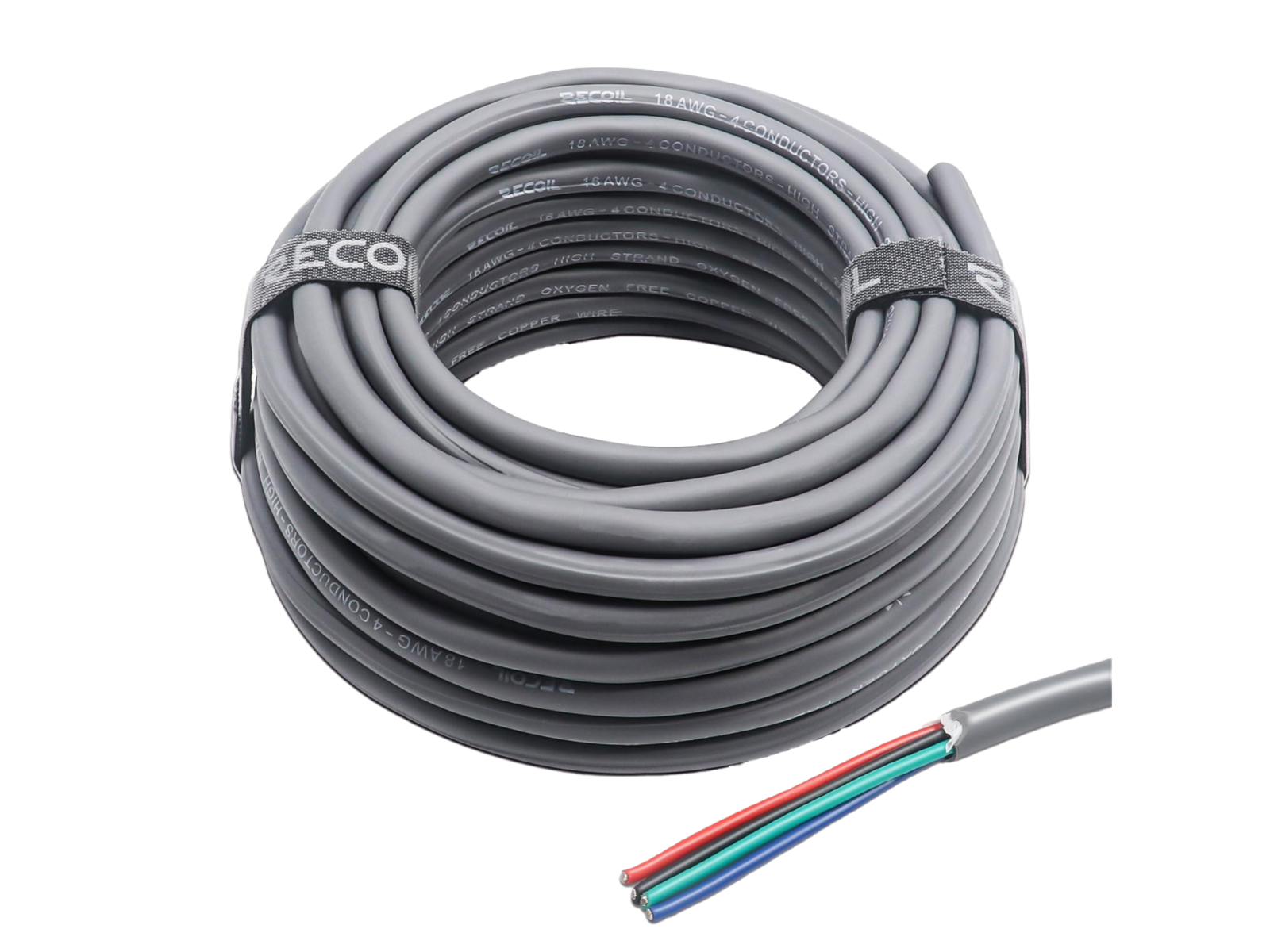 Recoil 18-AWG Mehrzweckkabel 4-Adrig,  30,4m