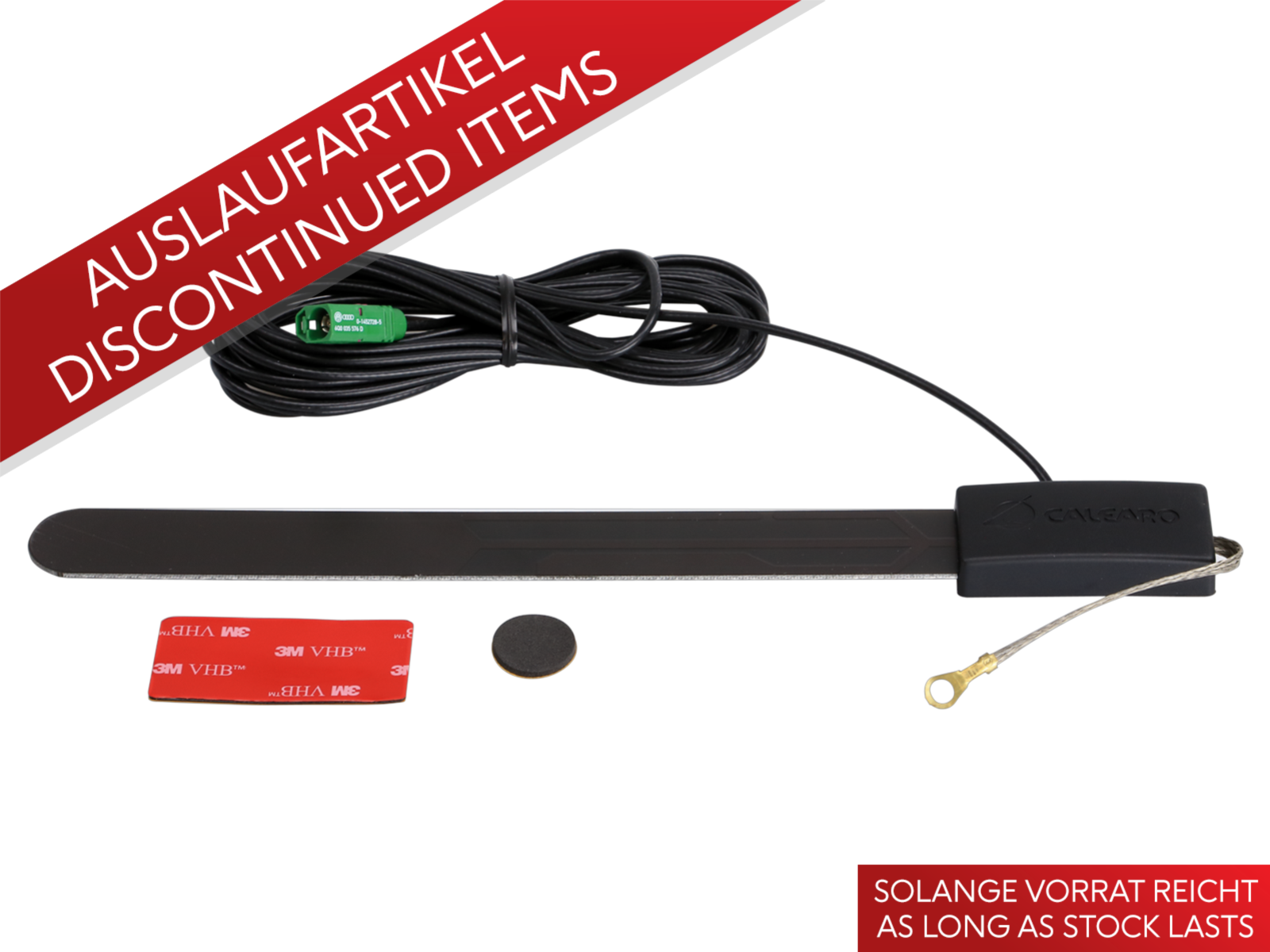 Glasklebeantenne DVB-T Fakra(f) 12V Phantom schwarz