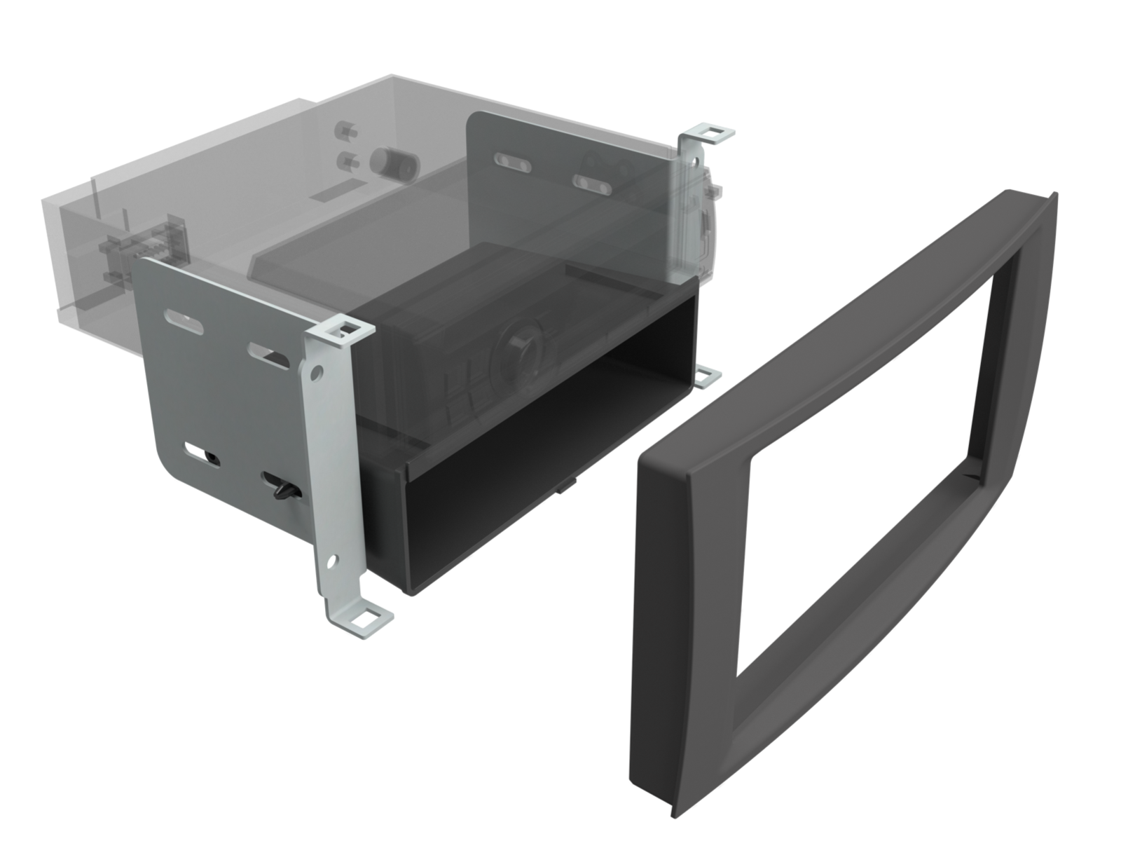 2-DIN Kit mit Fach VW T5 2003-2015/Touareg 2003-2010 LFB