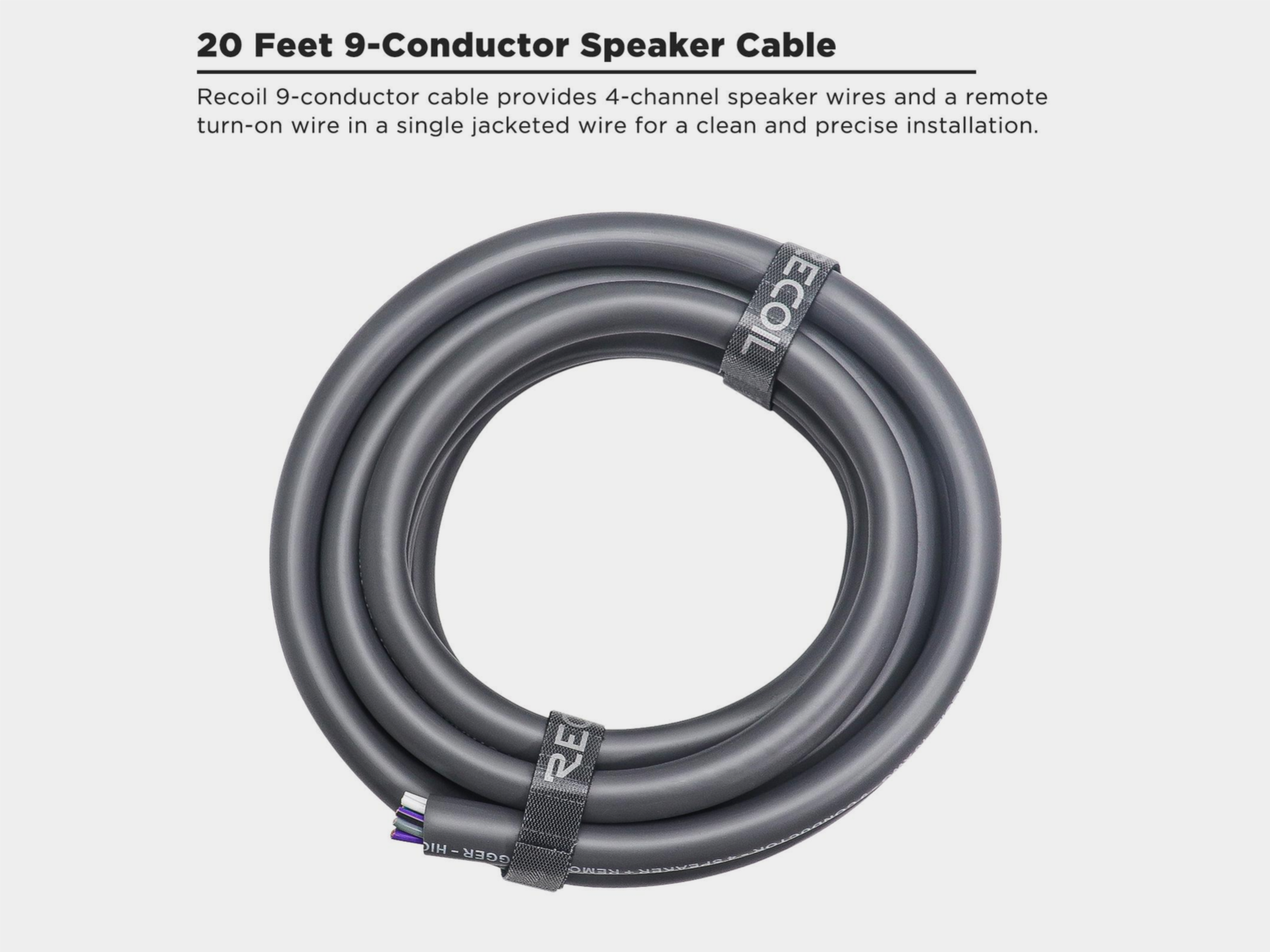 Recoil 18-AWG OFC Lautsprecherkabel 9-Adrig,  6m