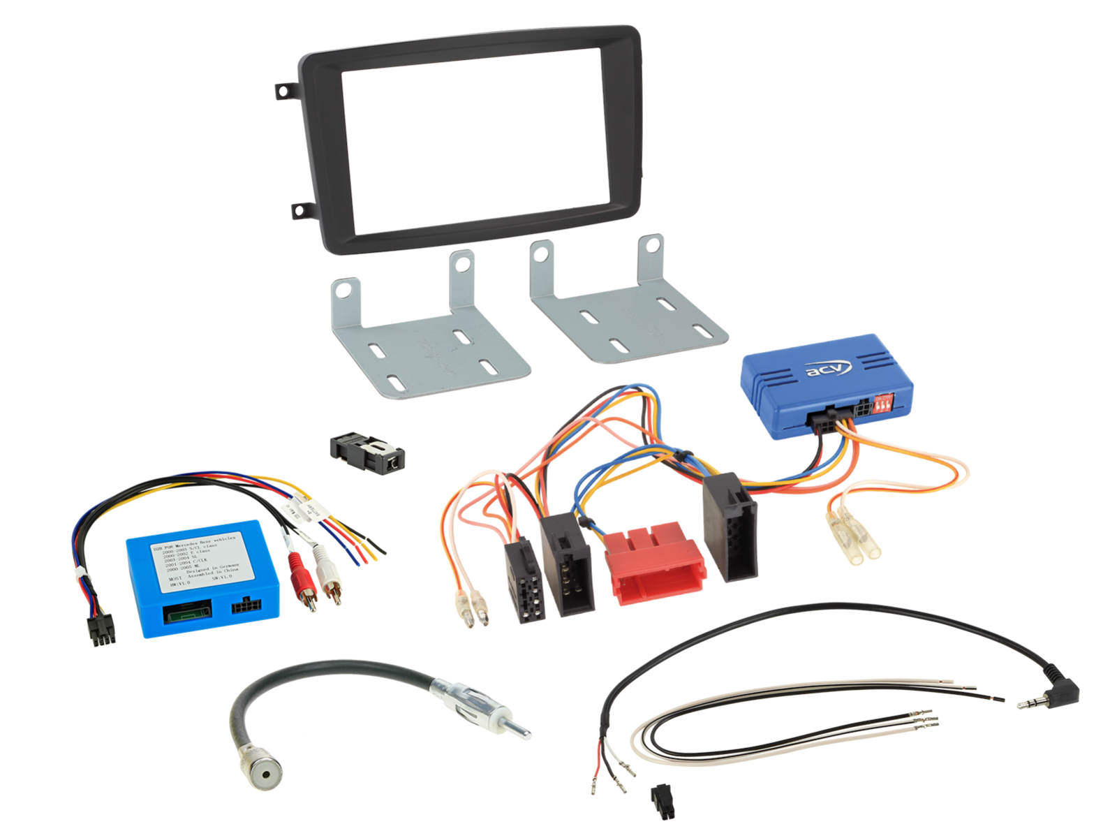 2-DIN Kit C-Klasse/CLK-Klasse LFB/Antenne/Amp D2B