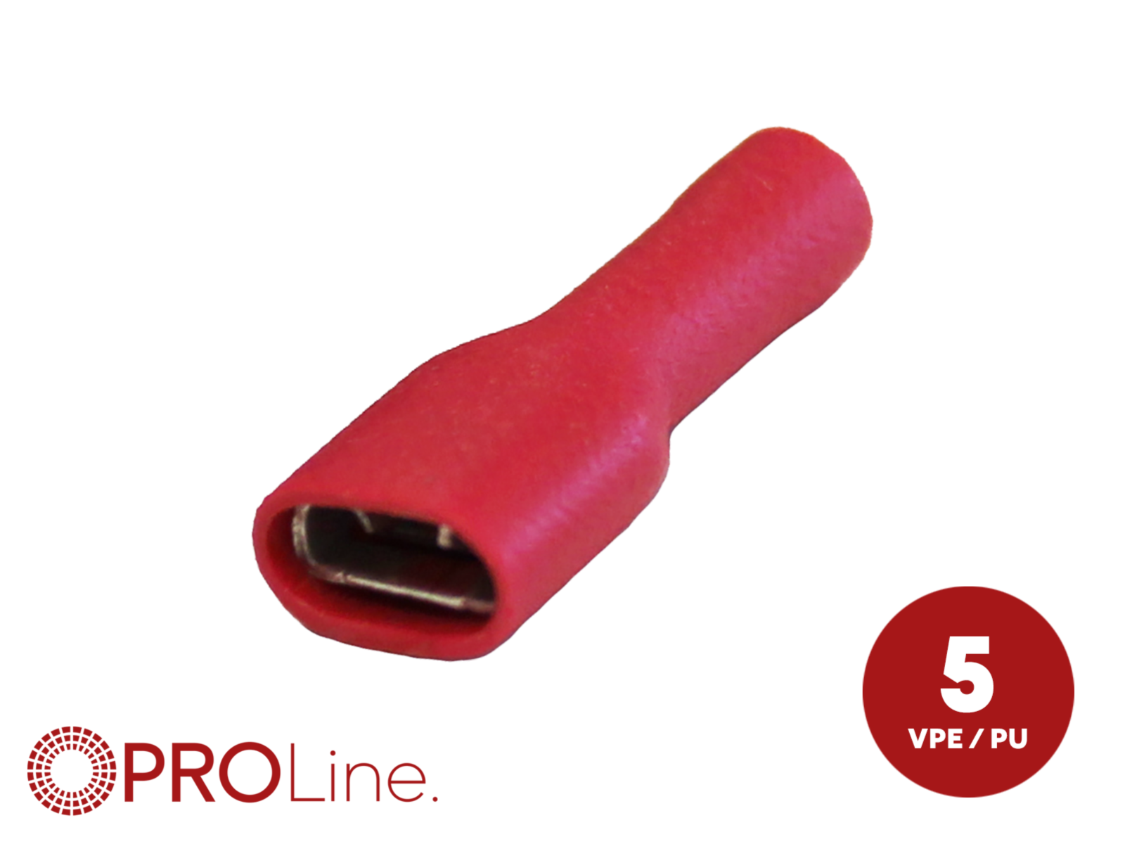 Flachsteckhülse(f) 0,5mm²-1,5mm²/4,8mm rot STVI 5 Stück