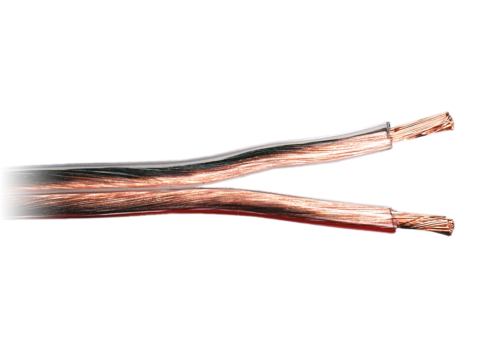 Lautsprecherkabel 2x2,50 mm transparent/rot 100m