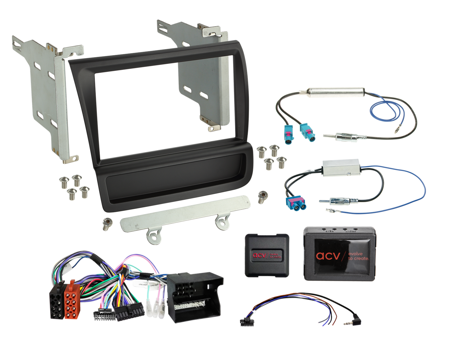 2-DIN Kit Audi R8(42) 04/2007-05/2015 LFB/Amp schwarz